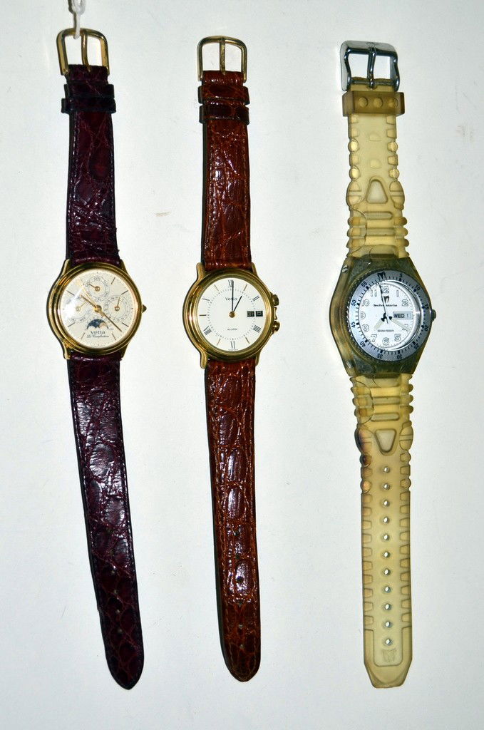 Three Men's Wrist Watches: Including two Vetta's and a Technomarine.