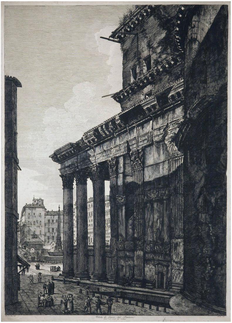Luigi ROSSINI: Veduta di Fianco - Engraving, 1821 (1 of 6)