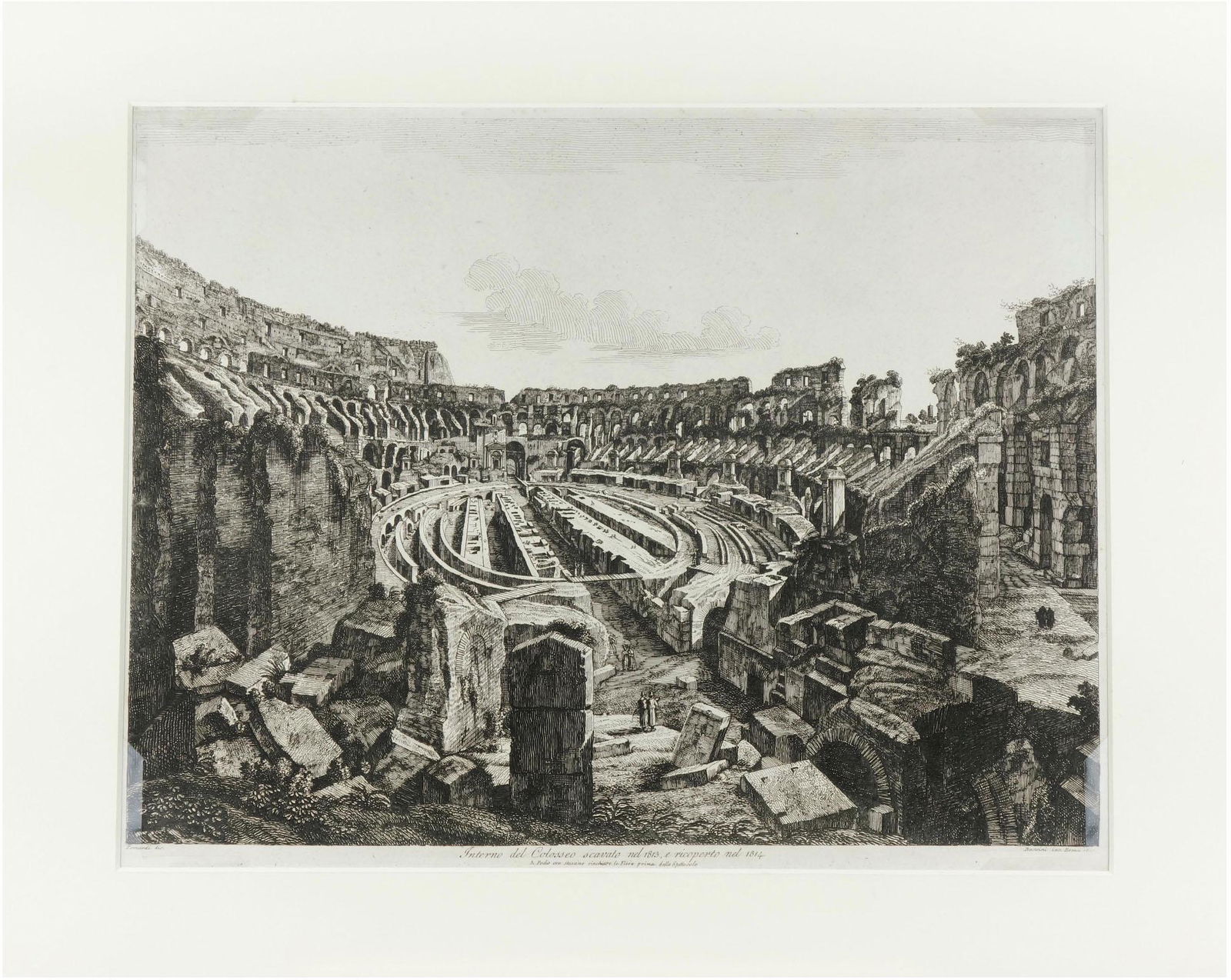 Luigi ROSSINI: Interior of Colosseum - Etching, 1 (1 of 4)