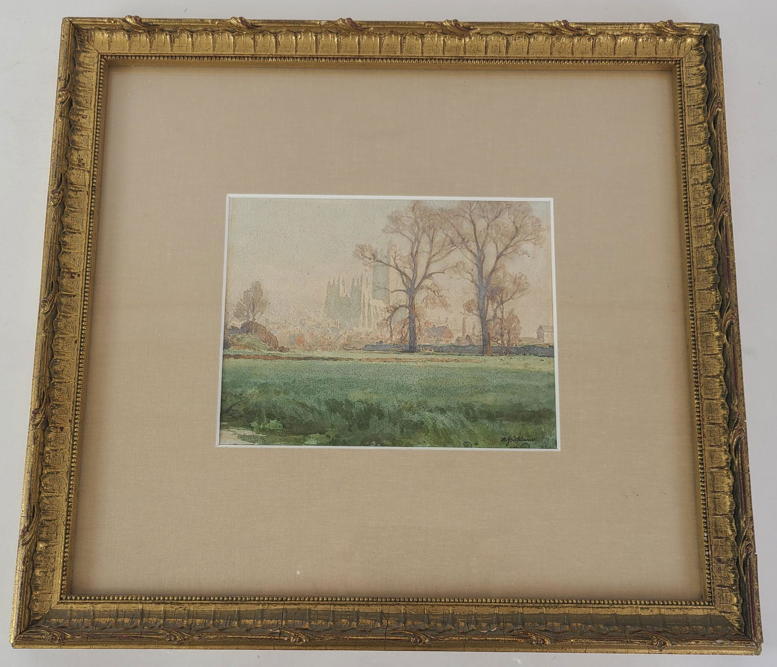 Hubert John WILLIAMS: Landscape w/ Cathedral - W/ (1 of 11)