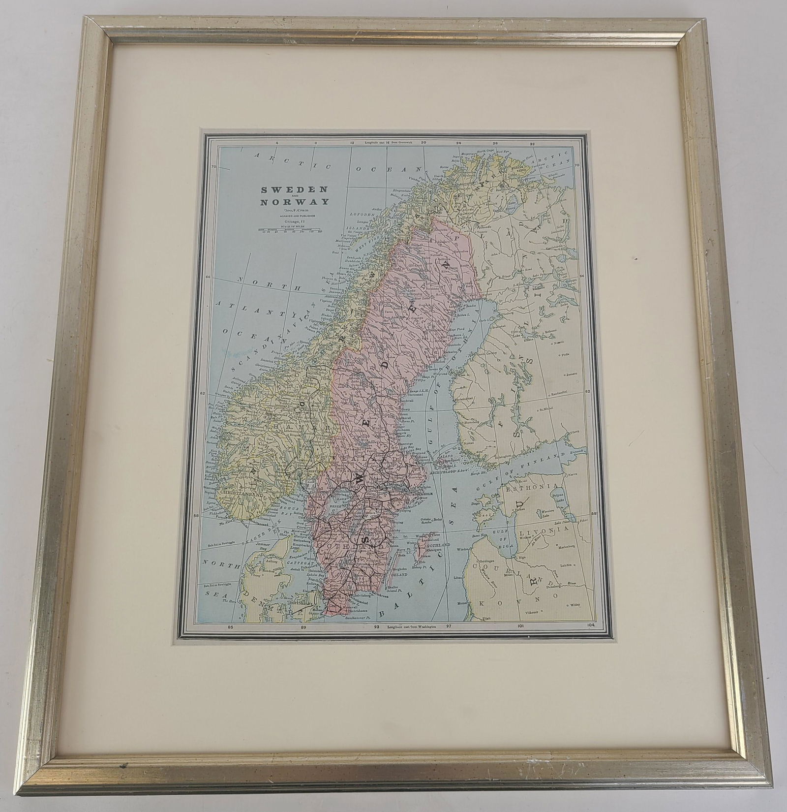 20th C. Map of Norway and Sweden (1 of 12)