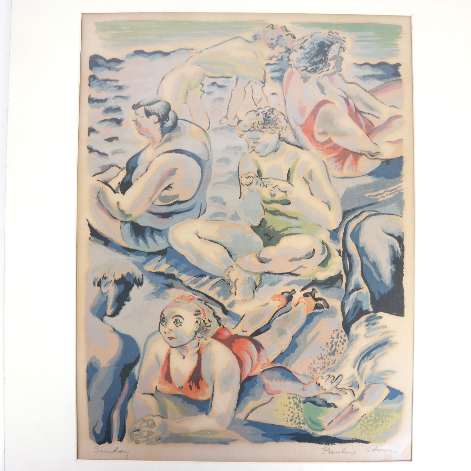 Pauline STIRISS:  "Sunday" - Silkscreen (1 of 9)