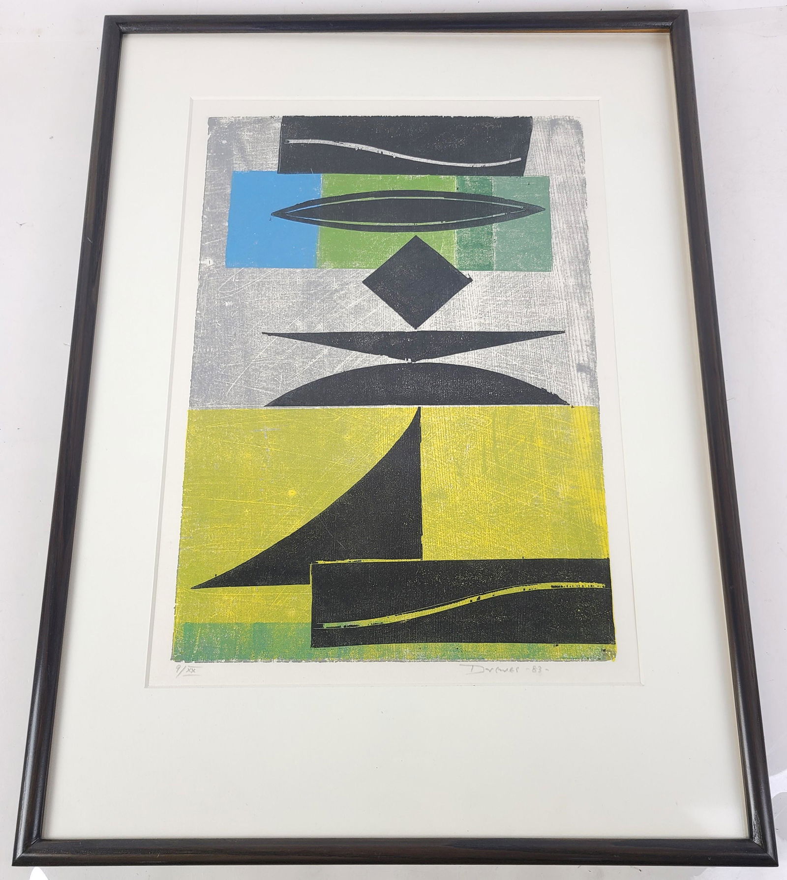 Werner DREWES:  "Concussion: - Woodcut (1 of 12)