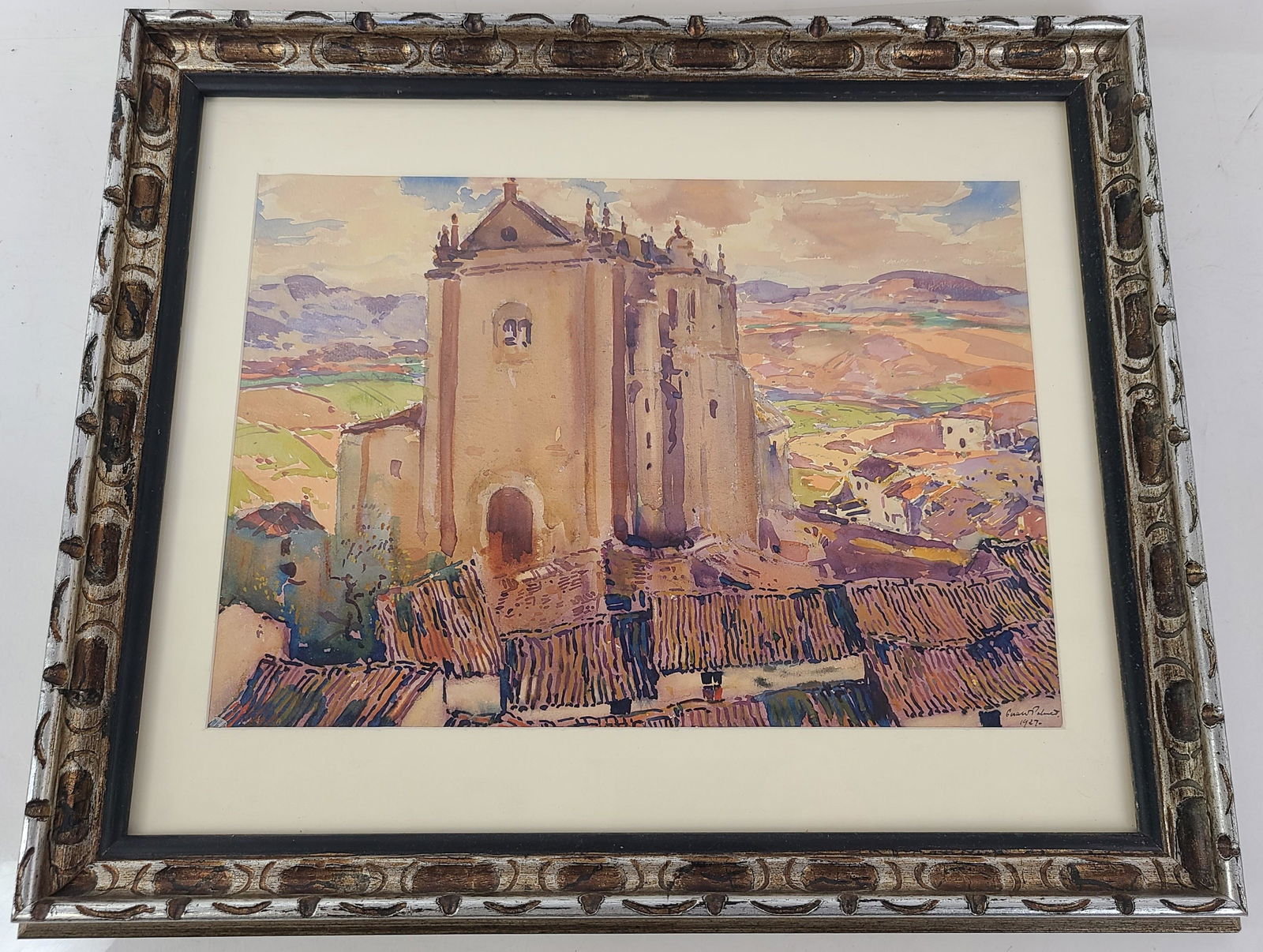 20th C. Watercolor of Spanish or Italian Landscape (1 of 11)