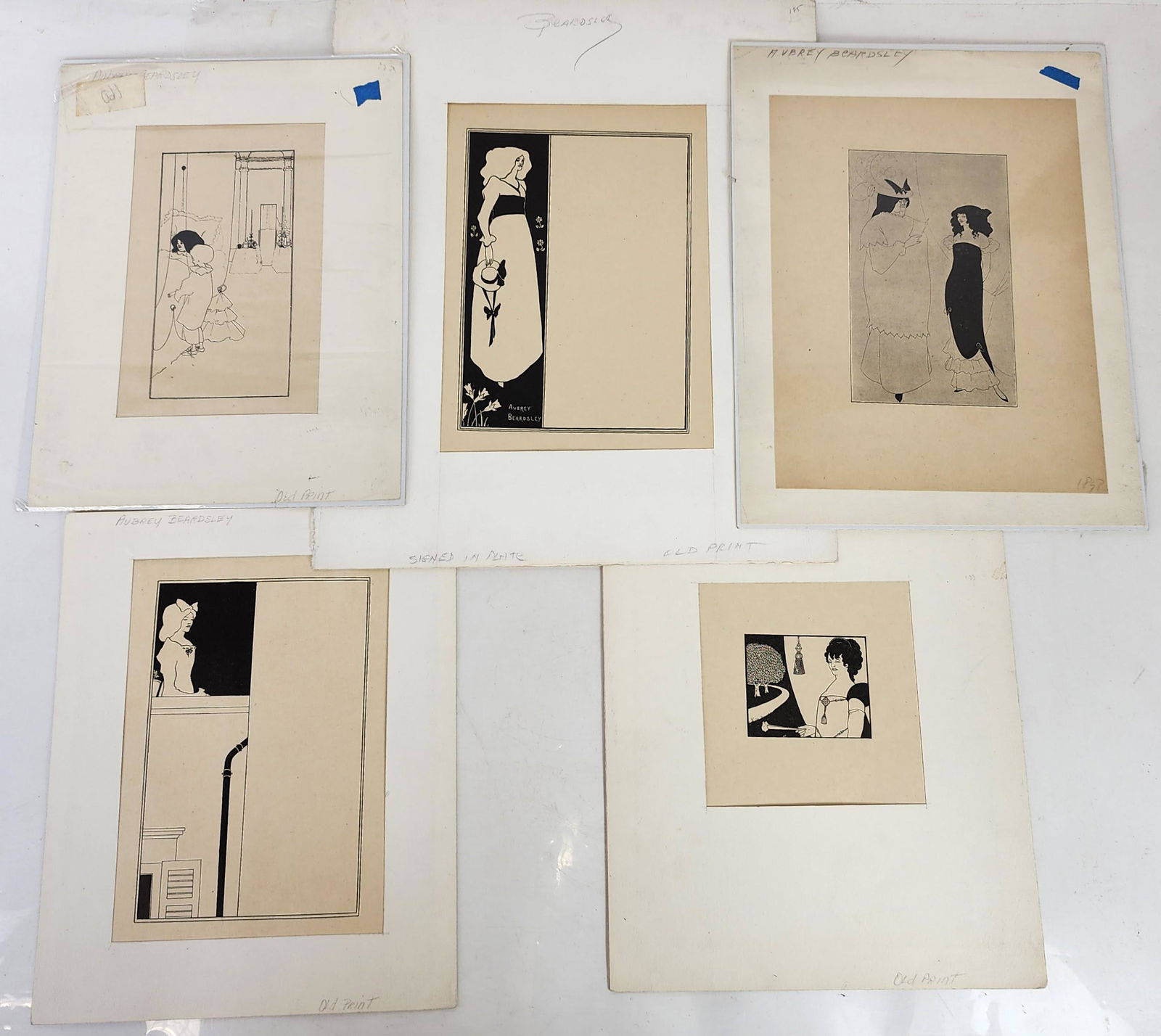 After Aubrey Beardsley, Lithographs, 5 PCS. (1 of 15)