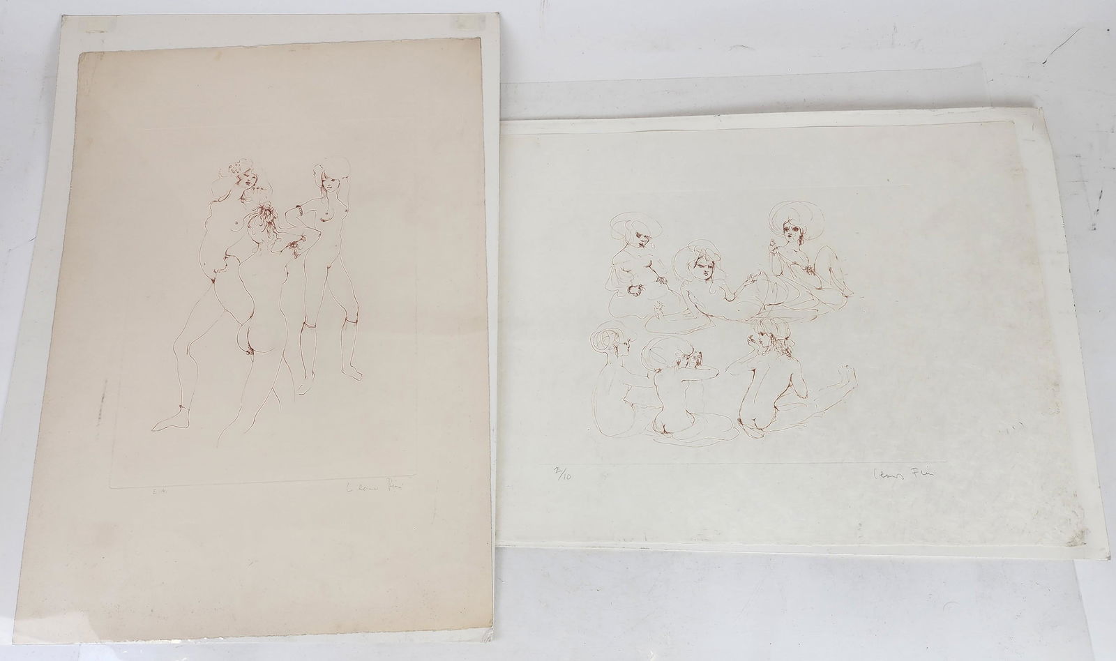 Leonor Fini, Nudes & Three Graces, Etchings, 2 PCS. (1 of 15)