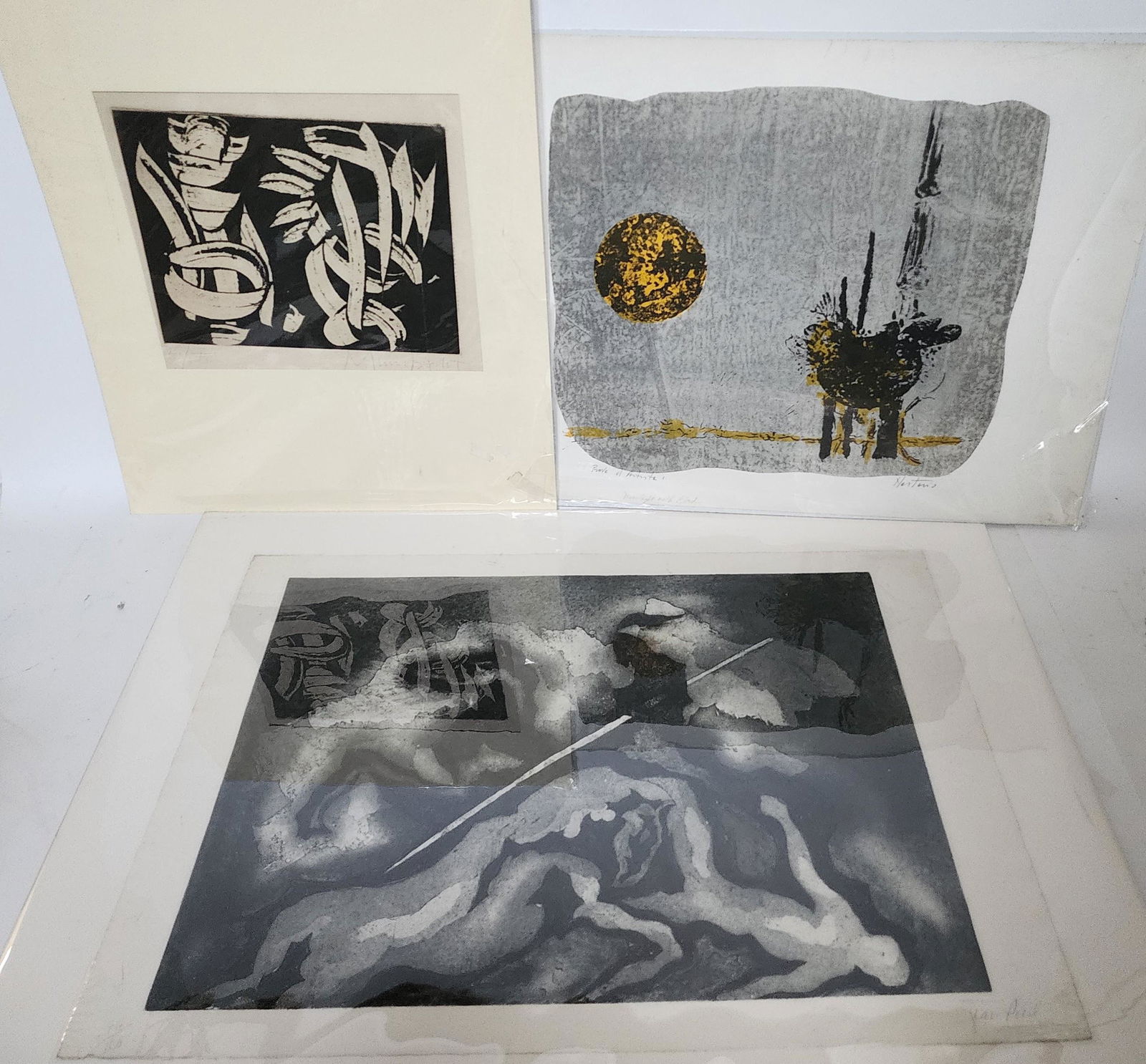 Three Post-War Modern Abstract Signed Prints (1 of 20)