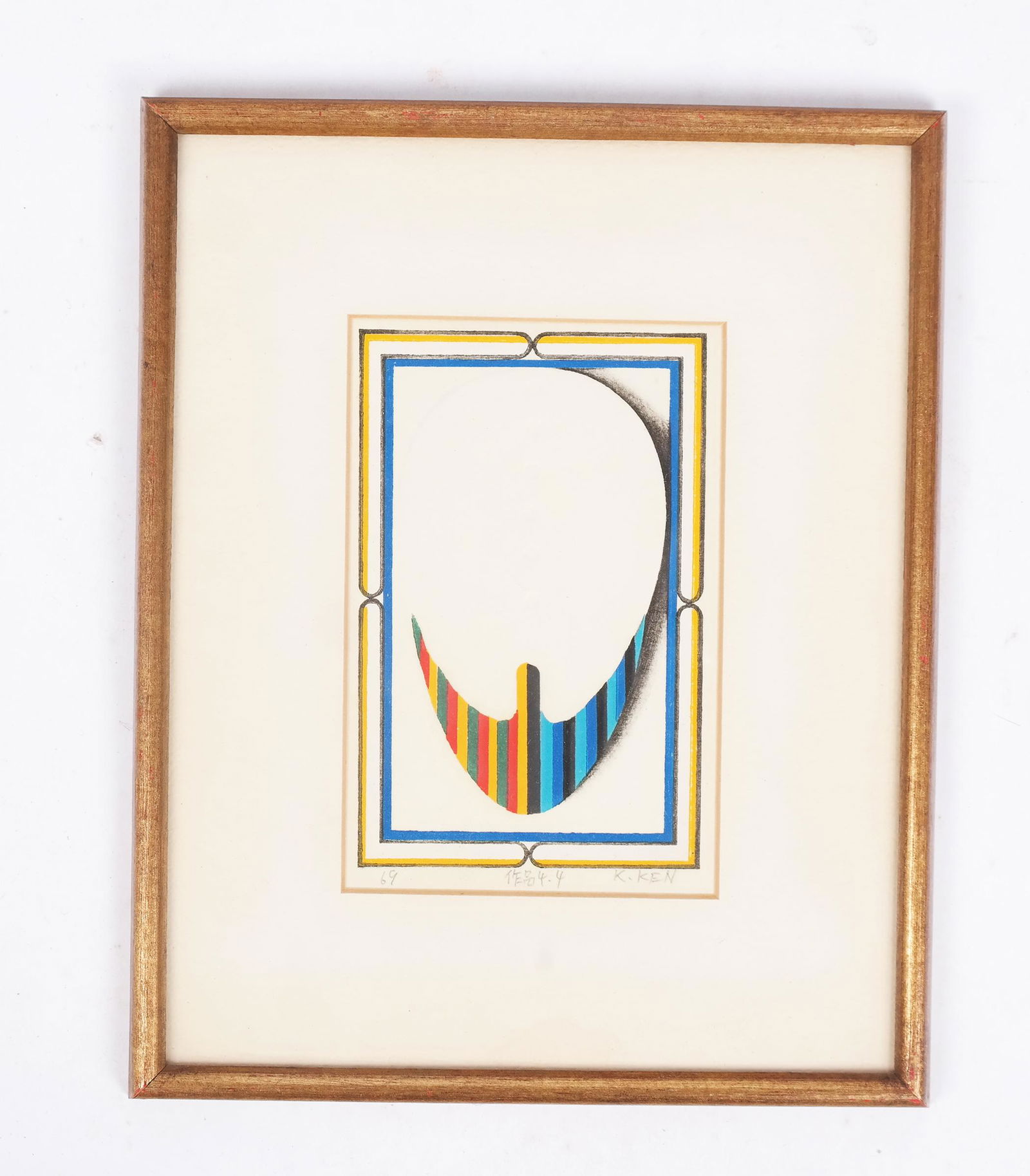 Kenji KUSAKA: "Work 69.4" (1969) - Woodblock Print (1 of 6)