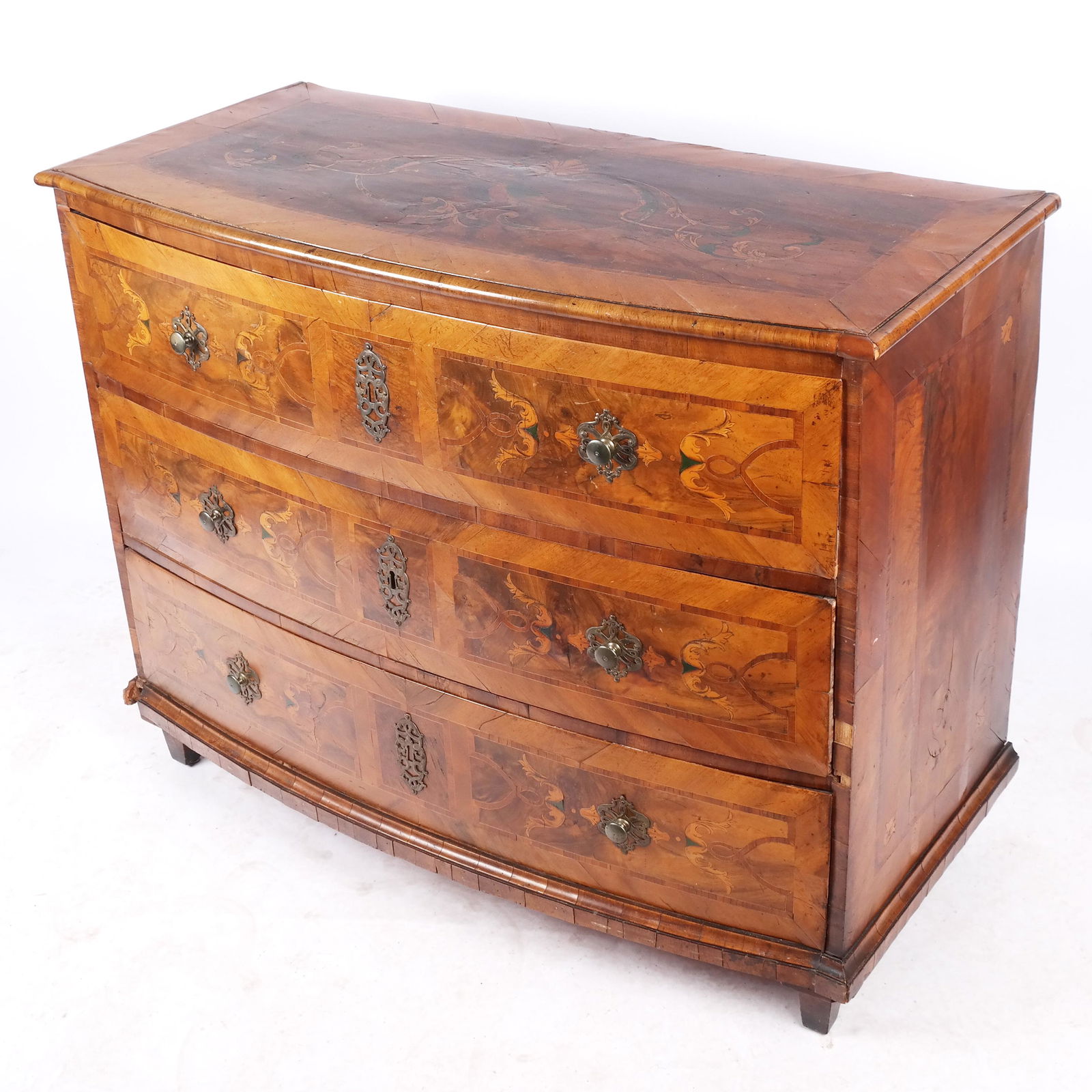 Italian Marquetry Inlaid Walnut Chest of Drawers (1 of 13)