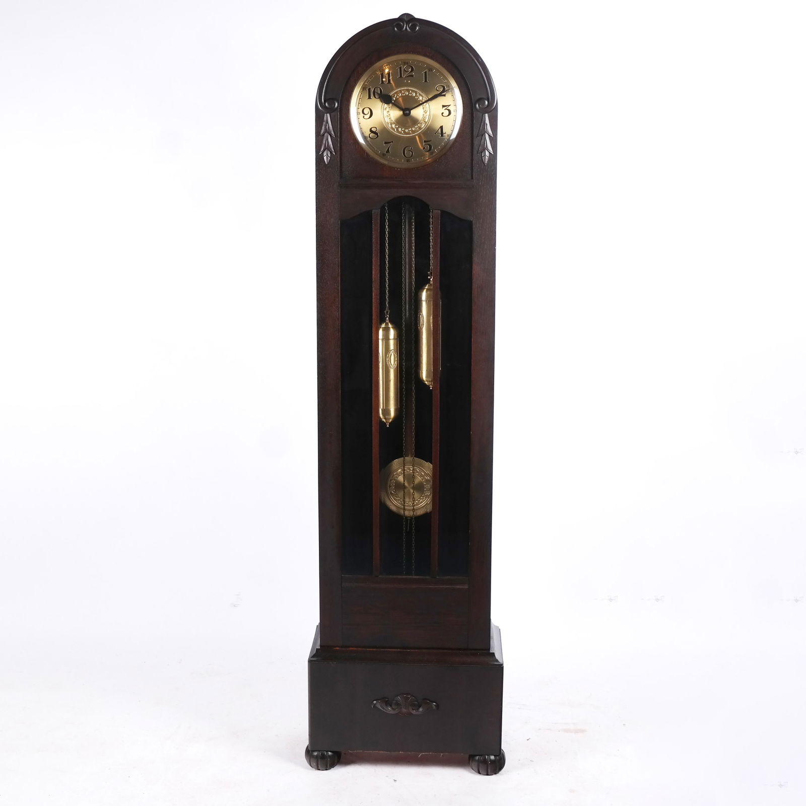 Arts & Crafts-Style Oak Grandfather Clock (1 of 11)