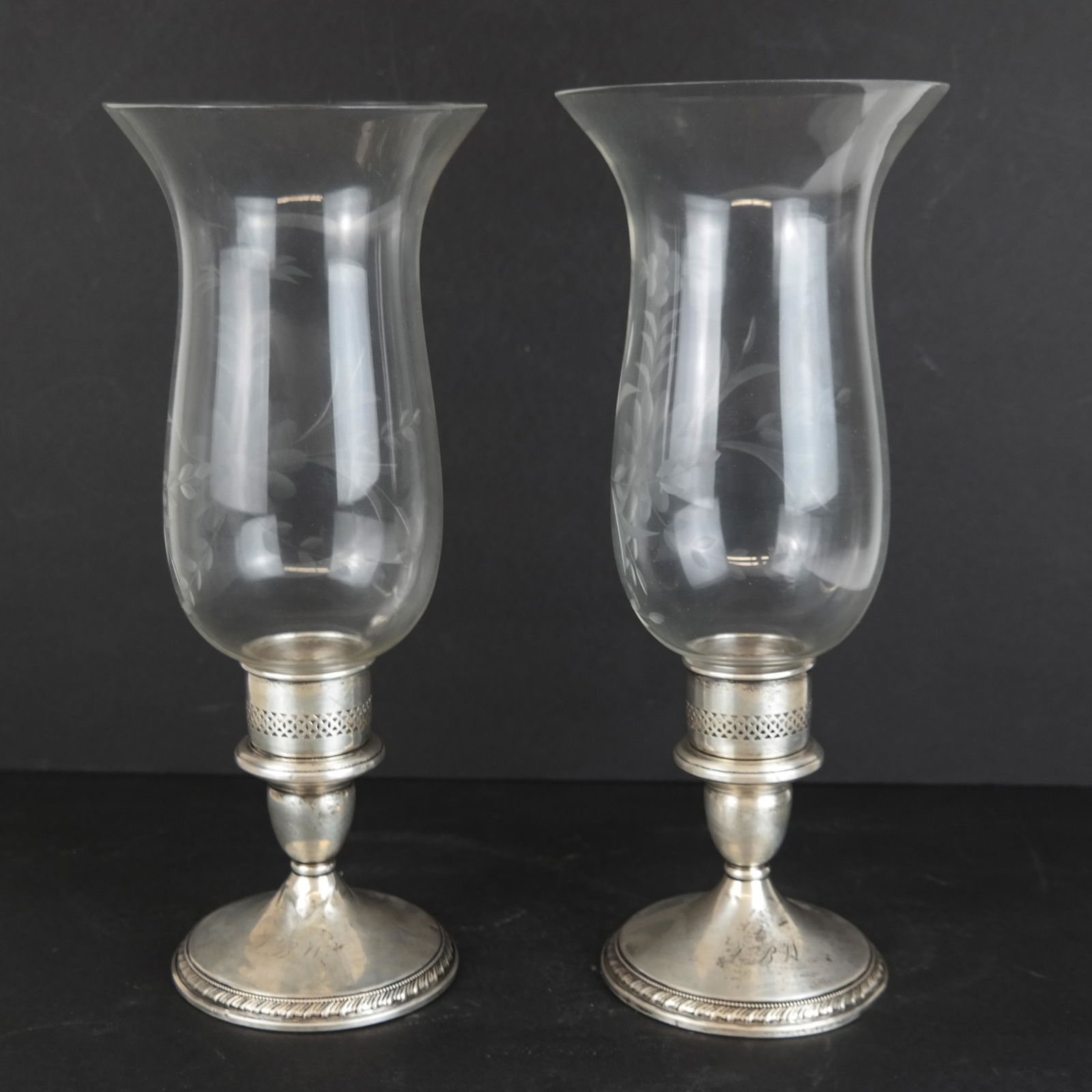 Pair of Georgian-Style Glass & Silver Photophores (1 of 9)