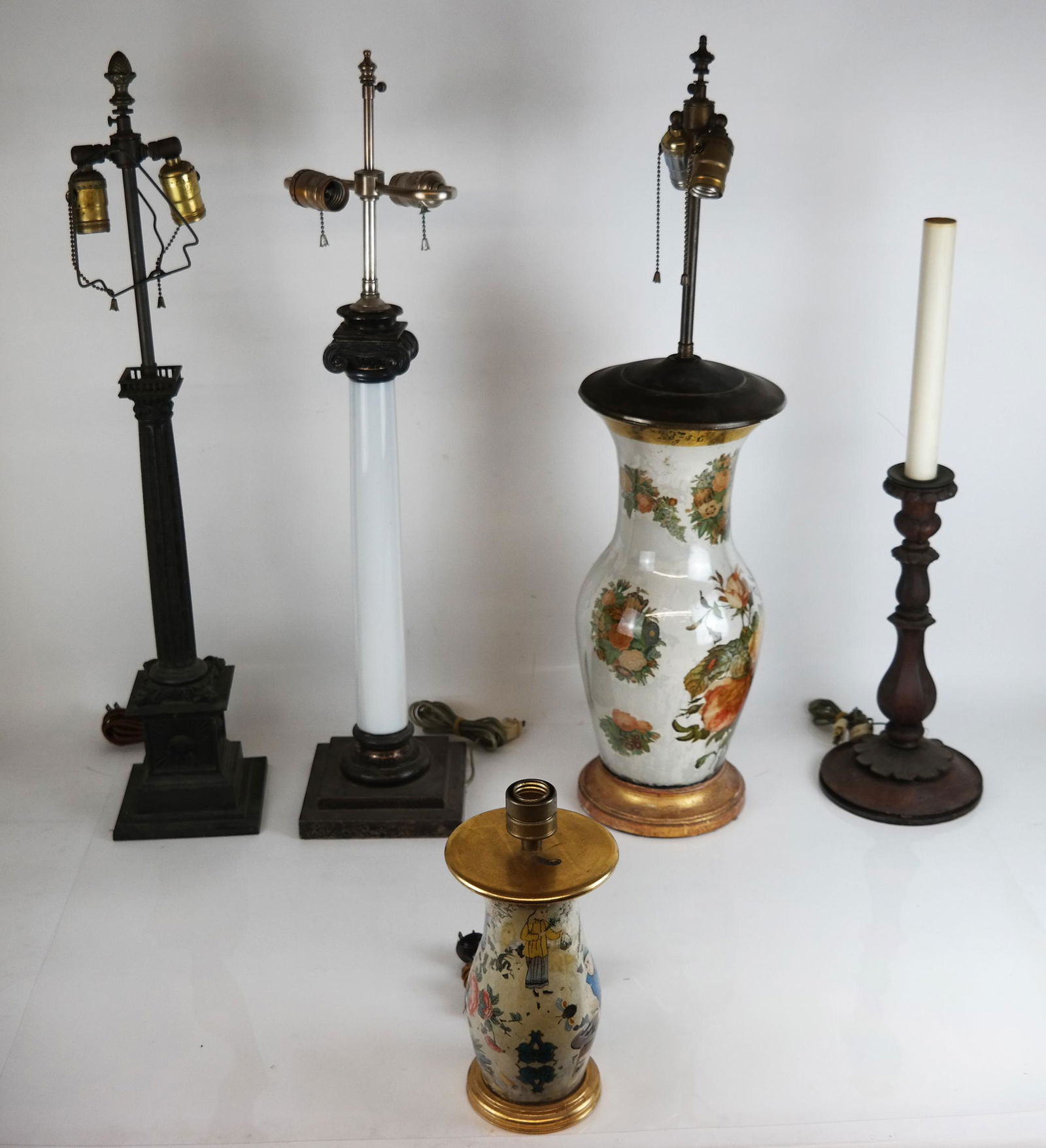 Assembled Group of Five Table Lamps (1 of 12)