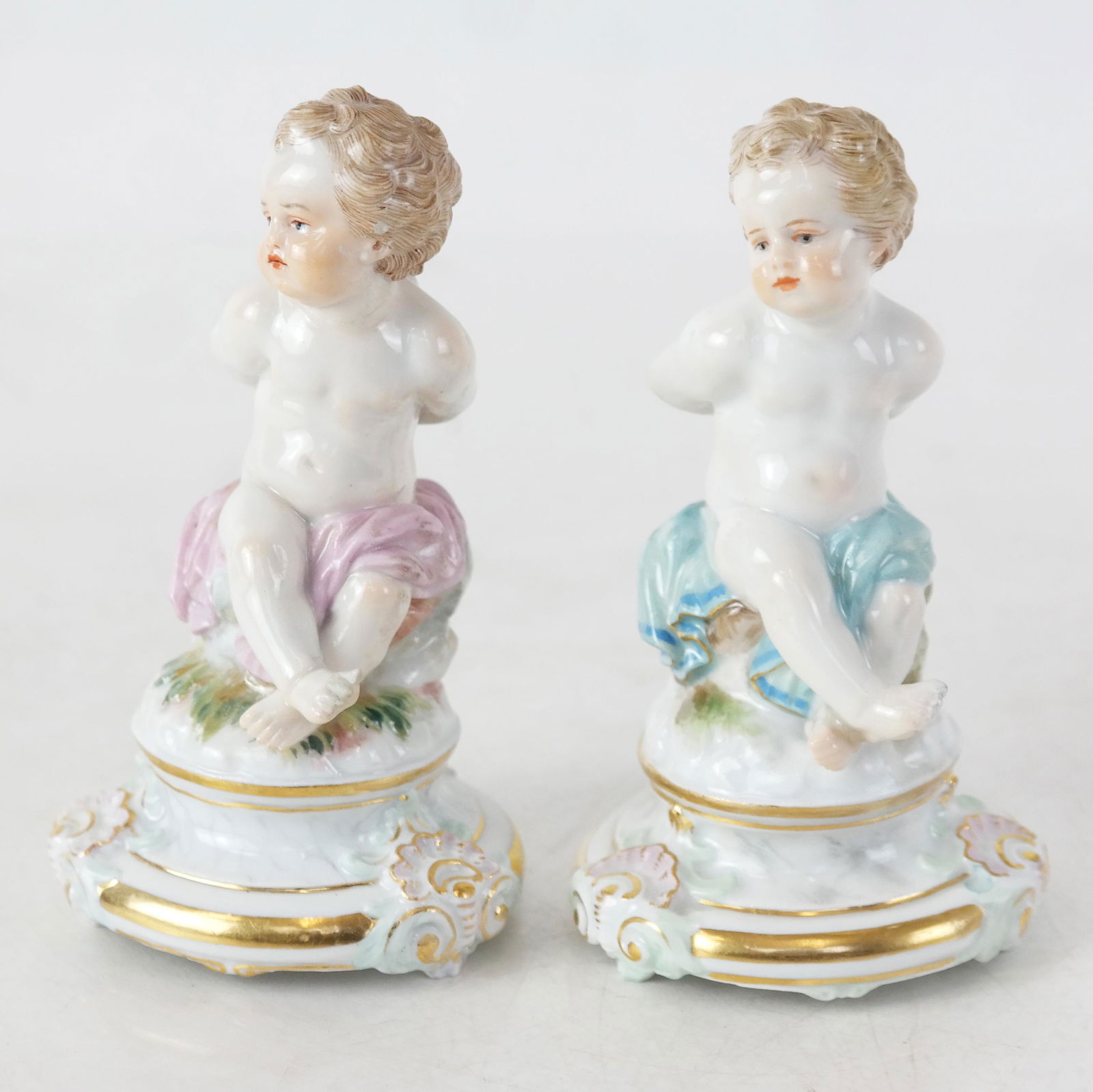 Pair of Meissen German Porcelain Figural Groups (1 of 7)
