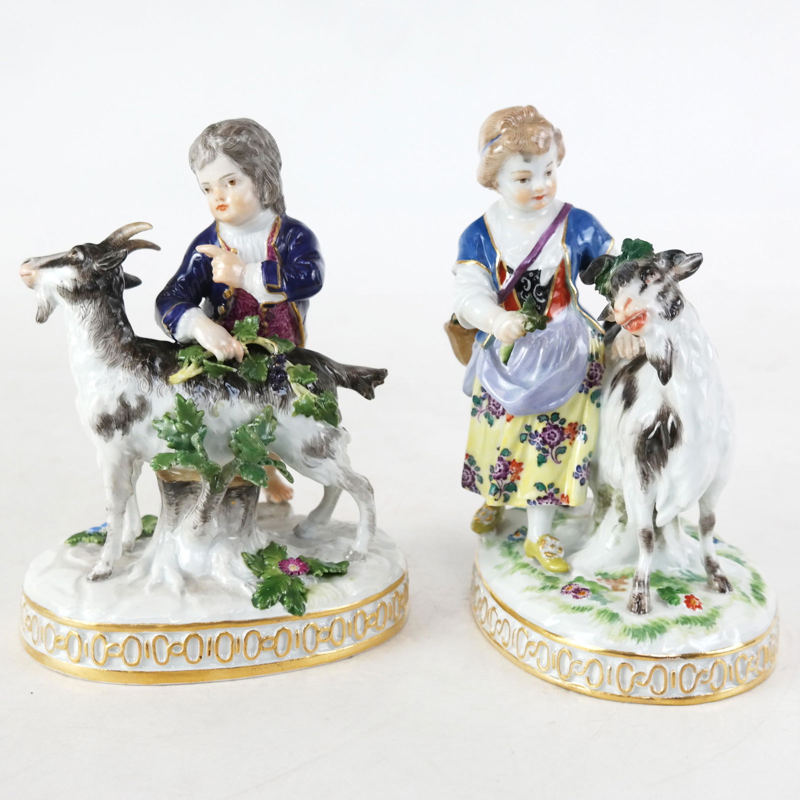 Pair of Meissen German Porcelain Figural Groups (1 of 10)
