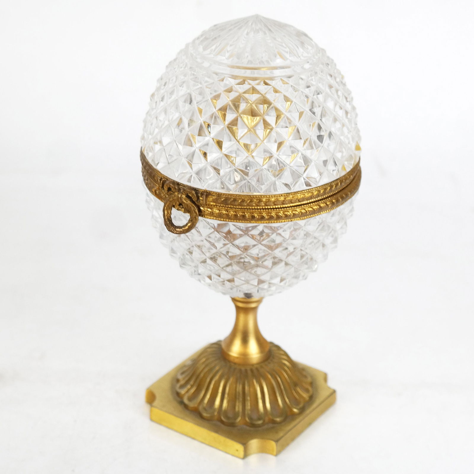 Gilt Bronze Mounted Cut Glass Egg-Form Box (1 of 8)