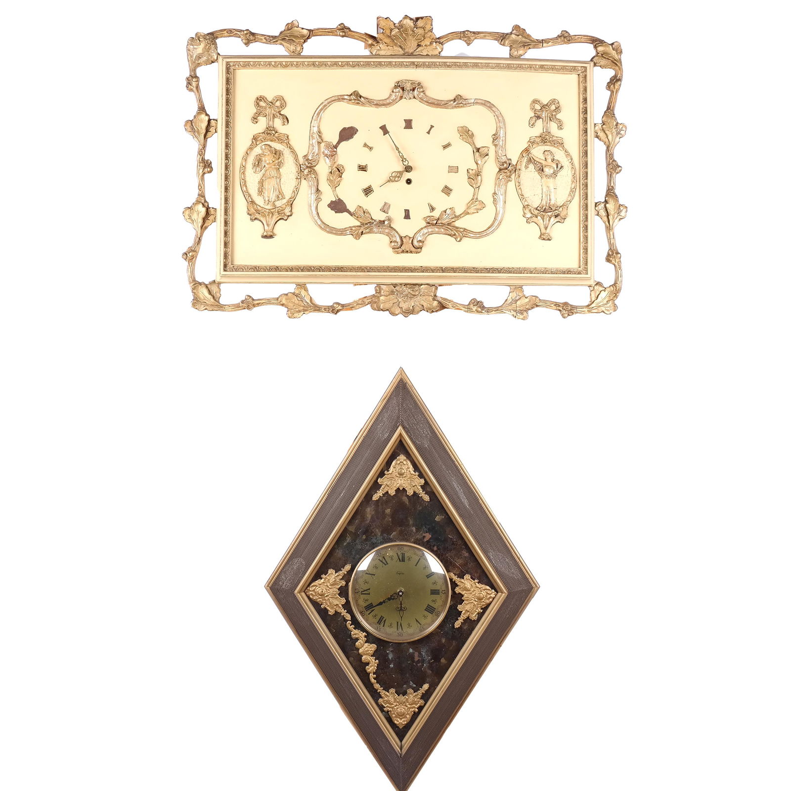 Two Parcel Gilt Wall Clocks (1 of 16)