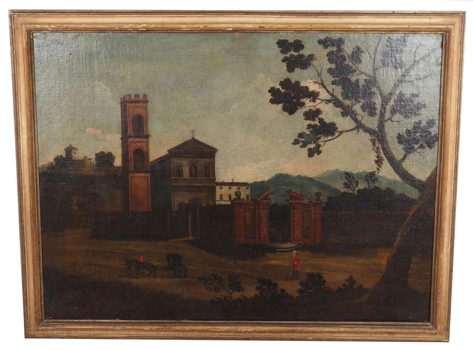 Italian School Figural Landscape - Oil on Canvas (1 of 9)