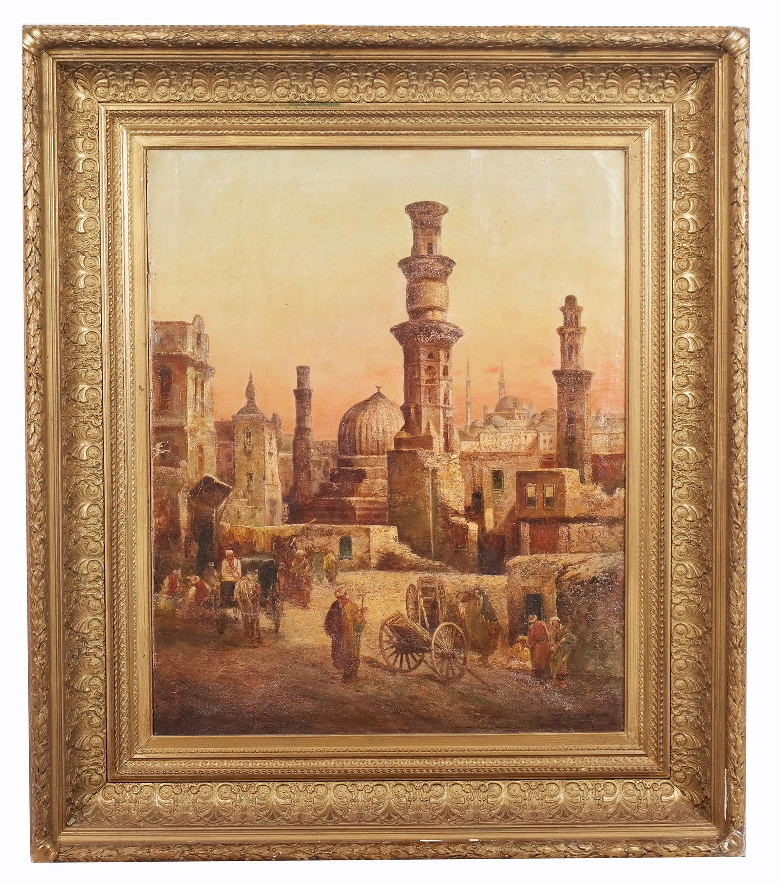 19th Century Orientalist Scene - Oil on Canvas (1 of 9)
