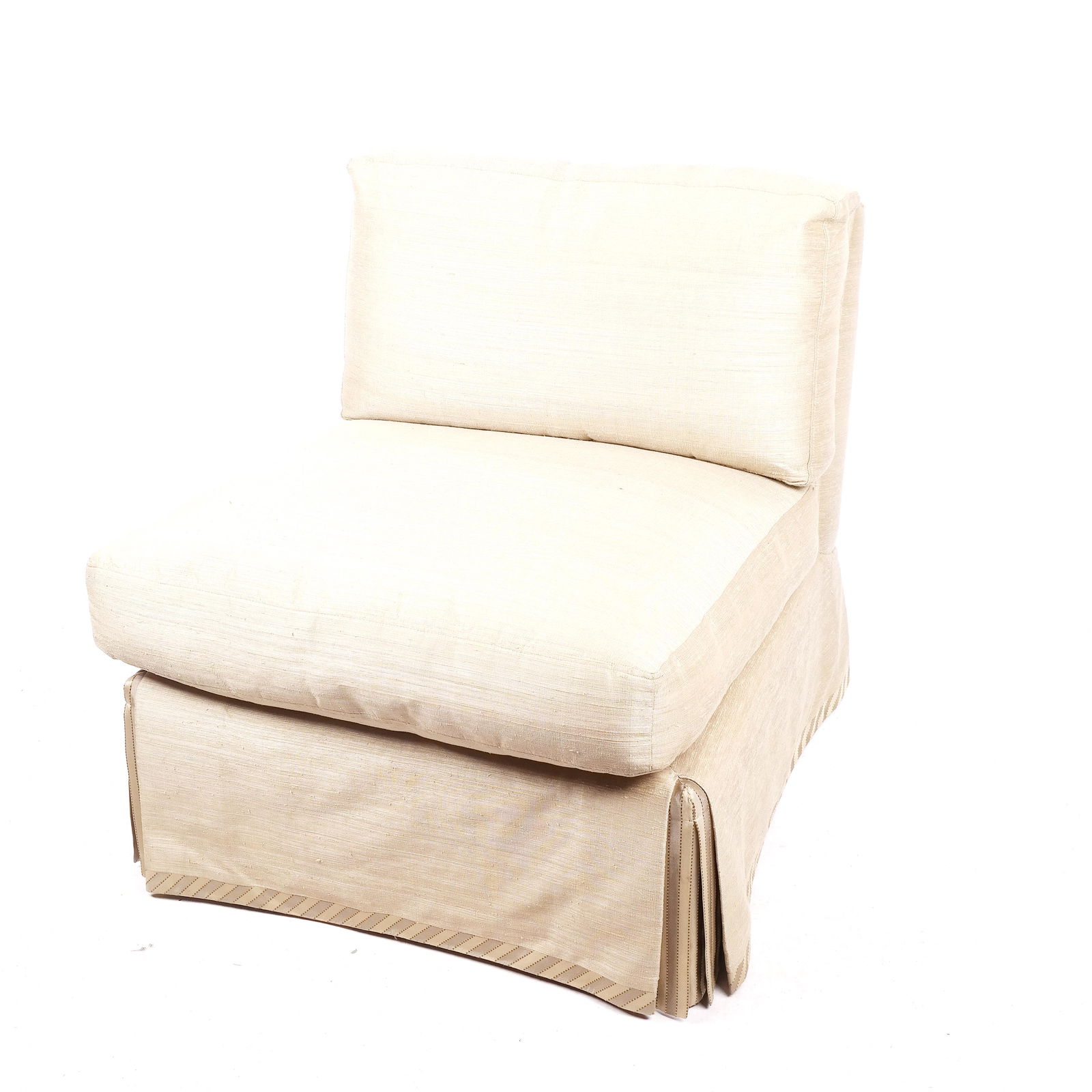 Large Upholstered Armless Club Chair (1 of 6)