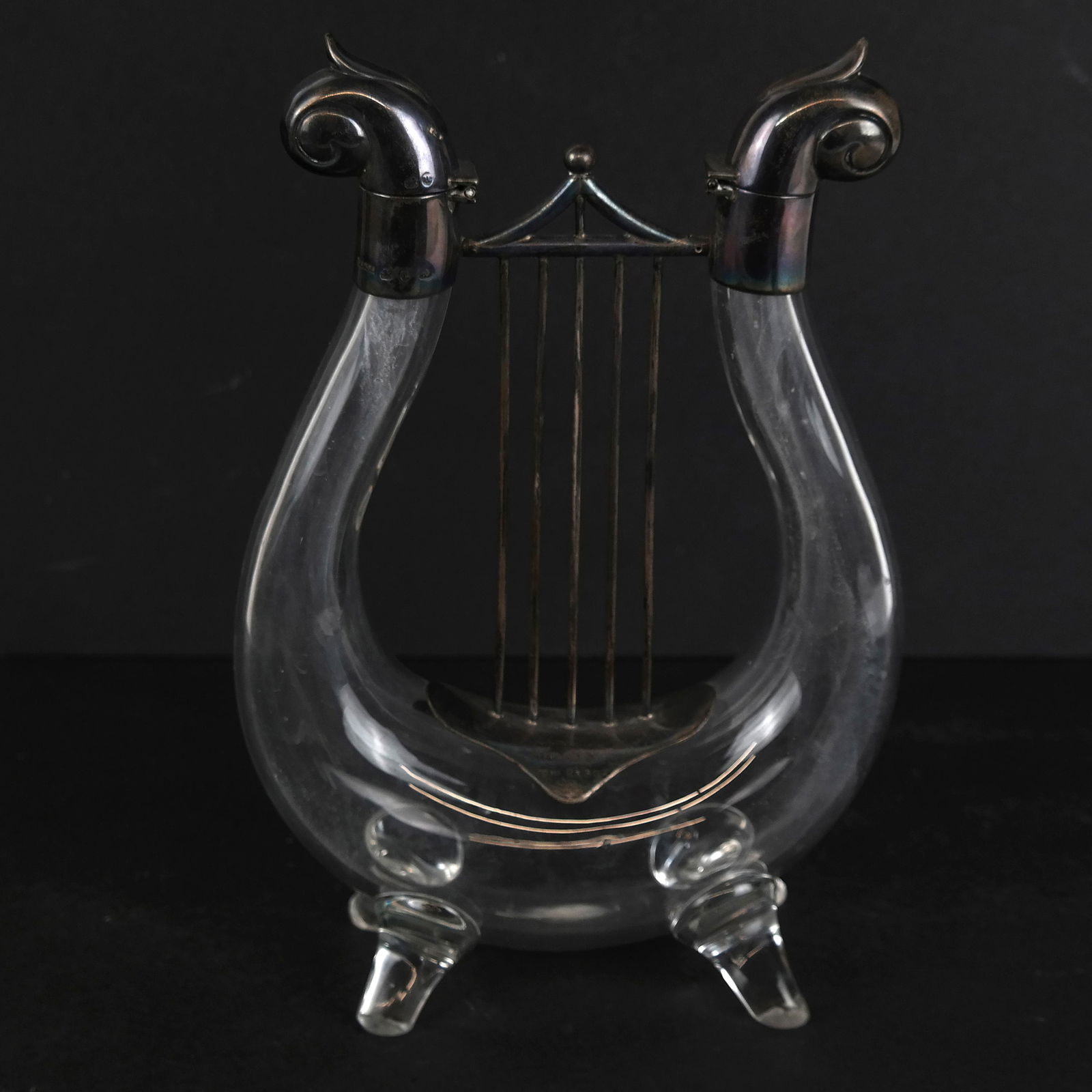 Harp-Form English Silver & Crystal Decanter (1 of 11)