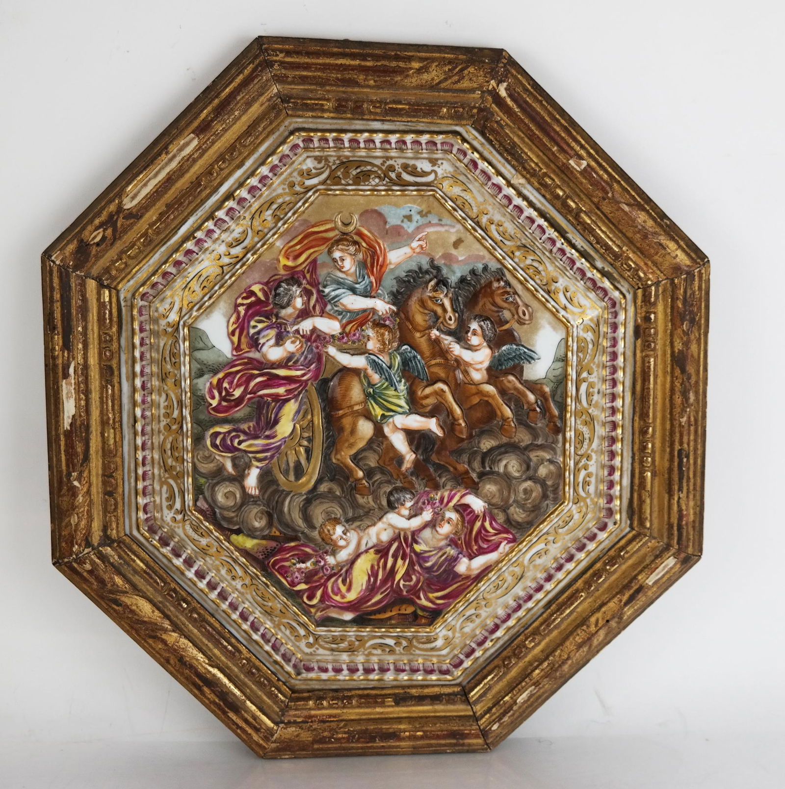 Capodimonte Italian Framed Porcelain Plaque (1 of 7)