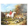 "The Hunt" Fox Hunting Scene - Oil on Board