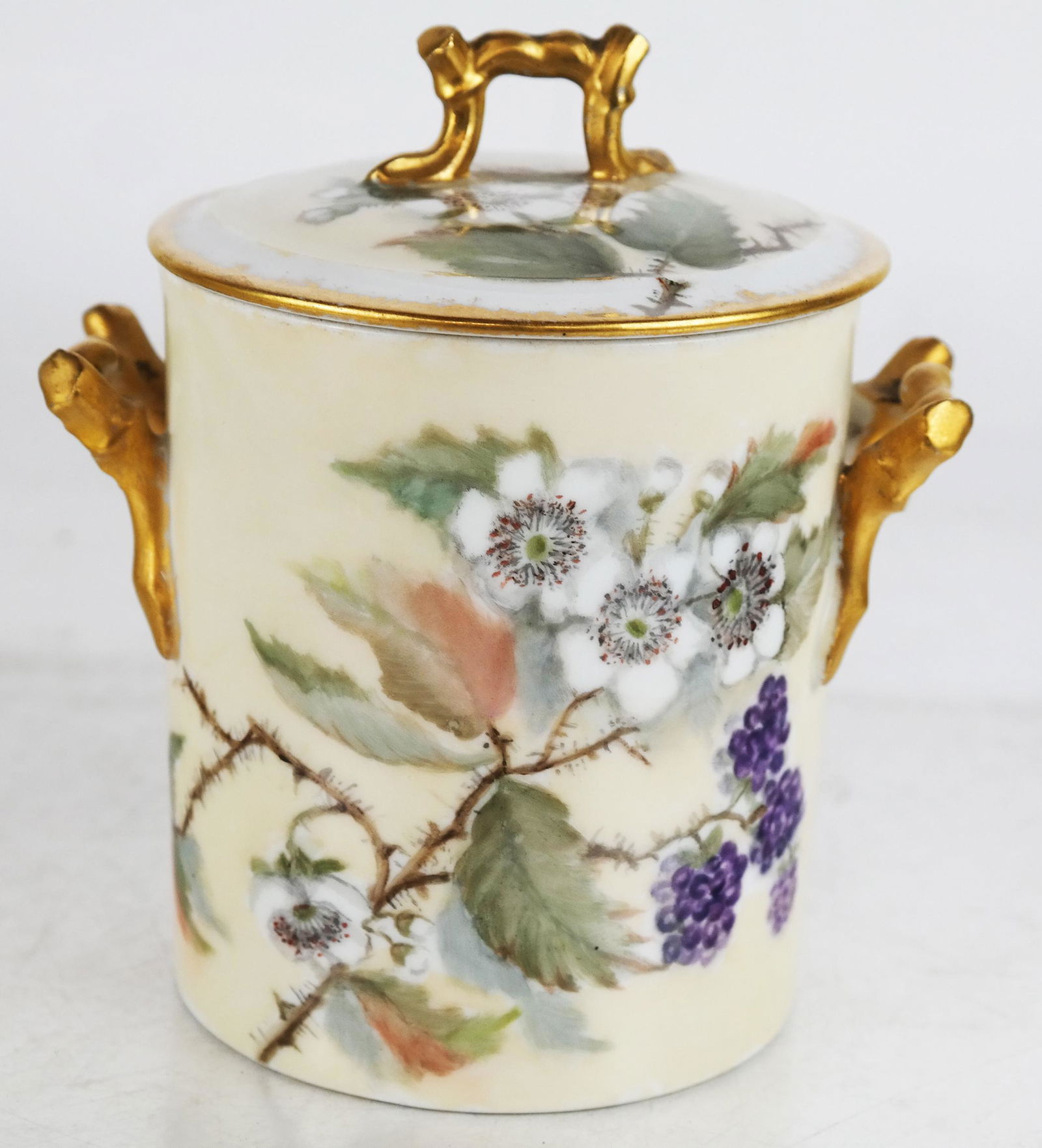 French Floral & Gilt Decorated Jar & Cover (1 of 7)