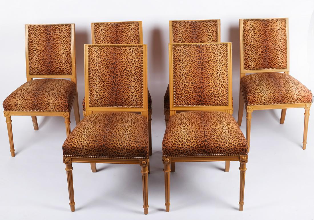 Set of Six Louis XVI-Style Dining Chairs (1 of 9)