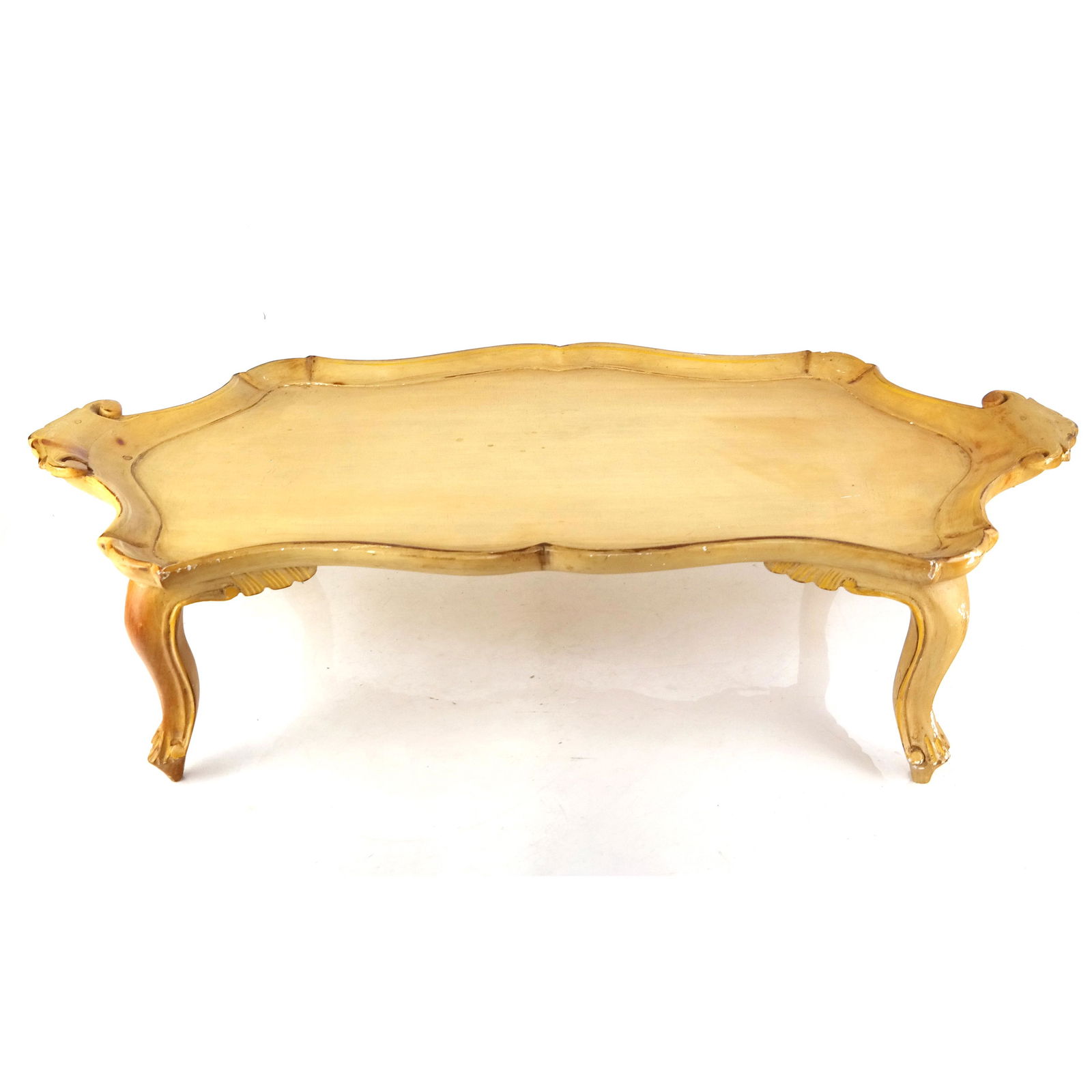 Carved Wood Twin Handled Breakfast Tray (1 of 6)