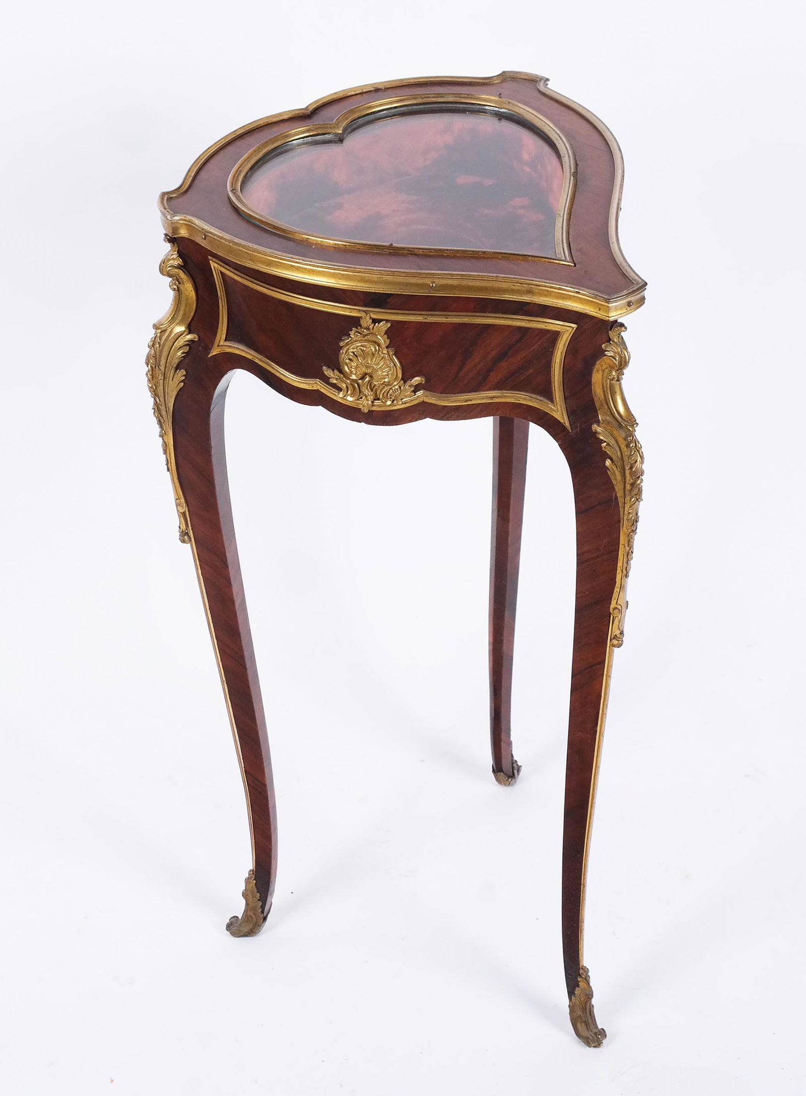 French Rosewood Heart-Form Vitrine Table (1 of 9)