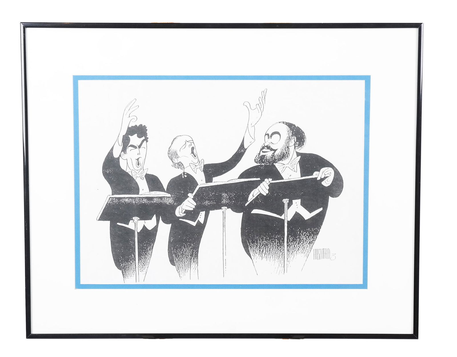 After HIRSCHFELD: "The Three Tenors" -Repro. Print (1 of 5)