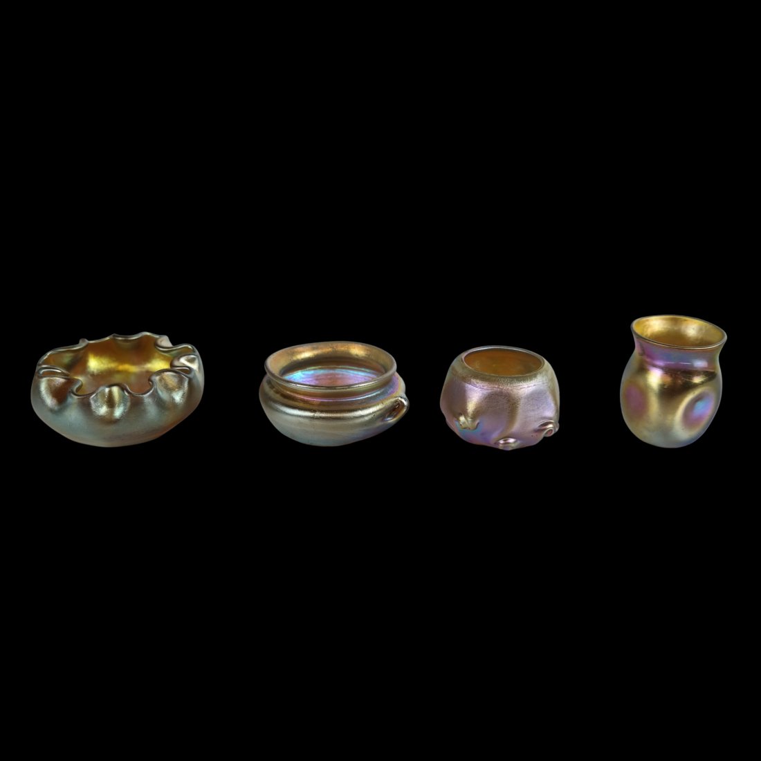 Four Louis Comfort Tiffany Favrile Glass Items (1 of 13)