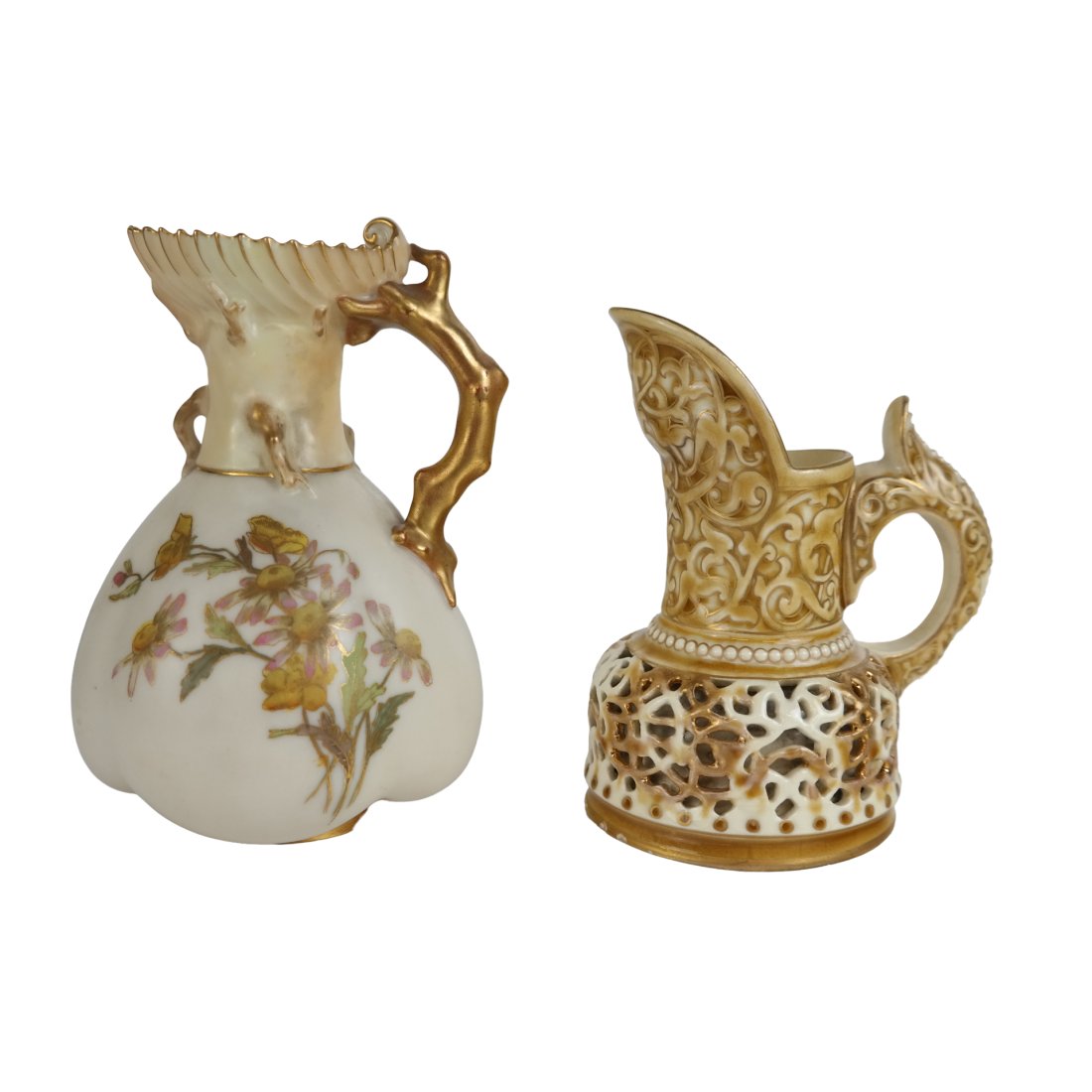 Two Porcelain Jugs - Zsolnay & Royal Worcester (1 of 10)