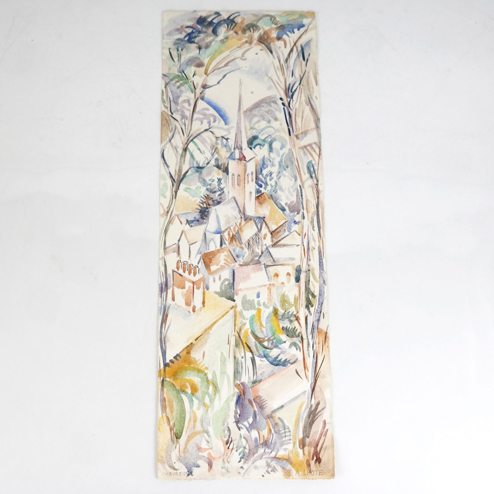 Andre LHOTE: Abstract Homes - Watercolor (1 of 9)