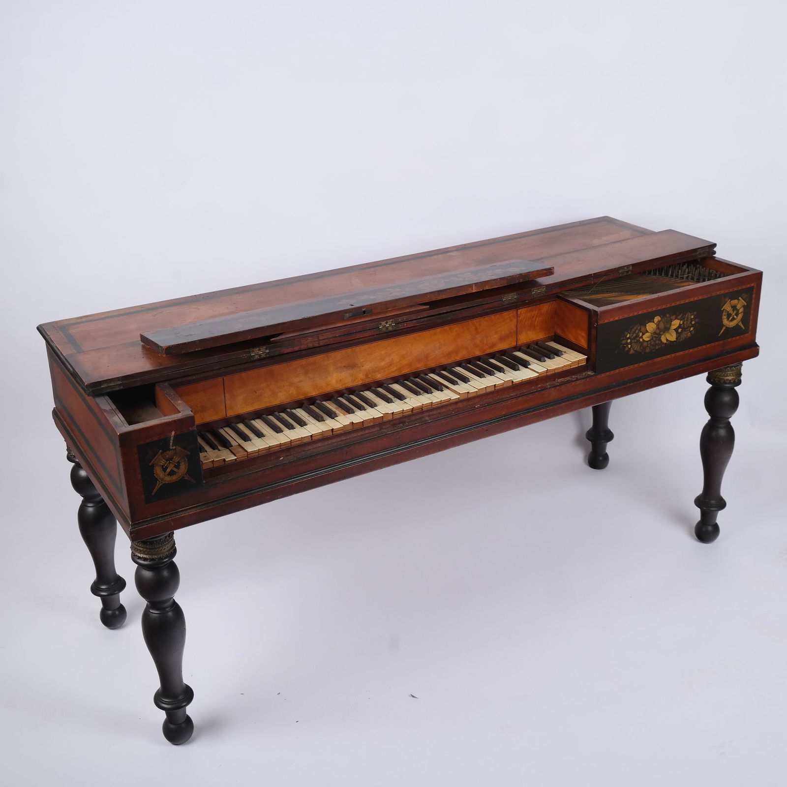 Antique Continental Painted Spinet Piano (1 of 14)