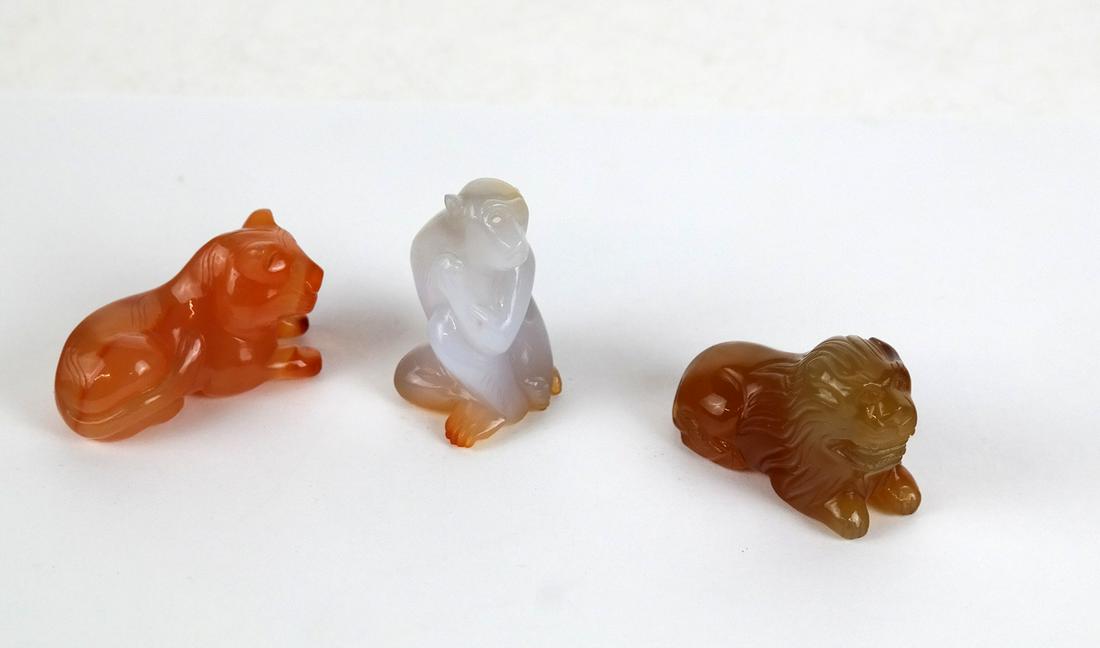 Three Asian Carved Stone Figures (1 of 10)