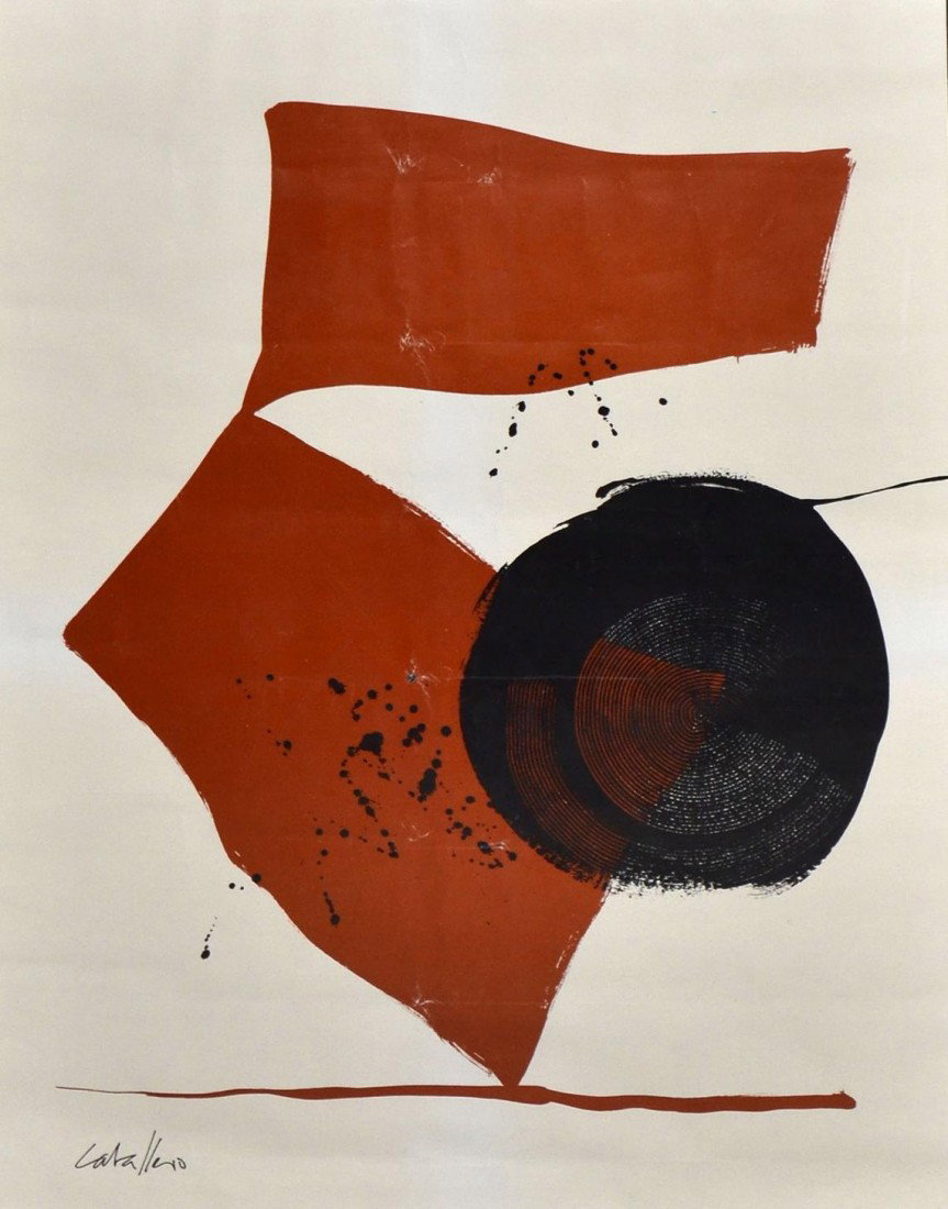"El Mundo De Balenciaga" 1974 Exhibition Poster: 37.75" x 25.75", scuffs and minor creases. Frame: 39" x 27".
