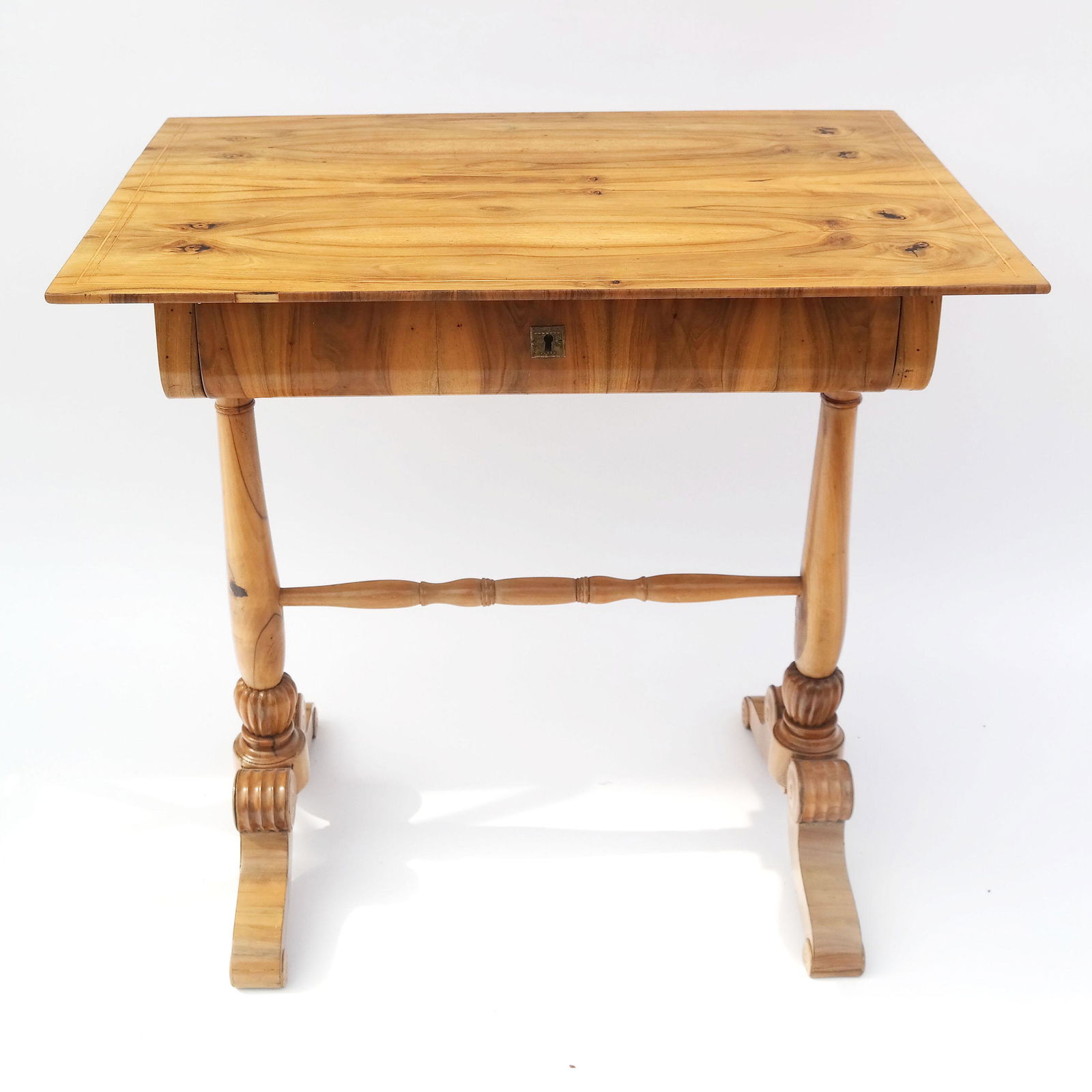 Biedermeier-Style Burl Wood Side Table (1 of 12)