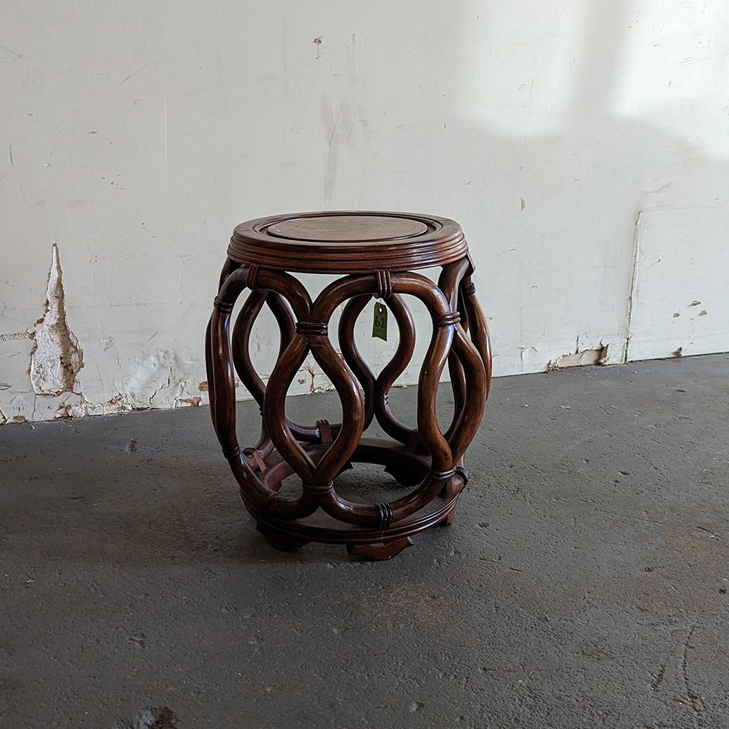 Antique Chinese Tabouret: Antique Chinese pretzel-form tabouret. [17 3/4" H]. In good condition.