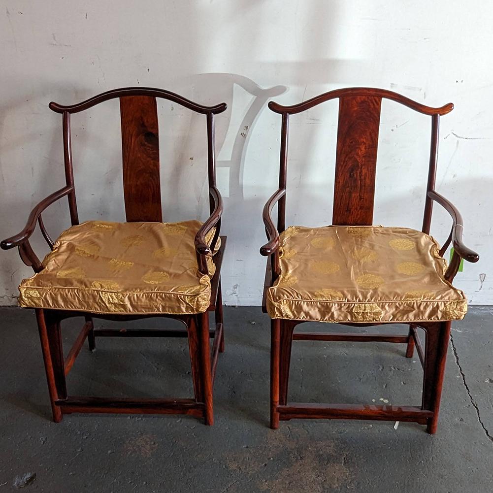 Pair of Chinese Rosewood Armchairs (1 of 11)
