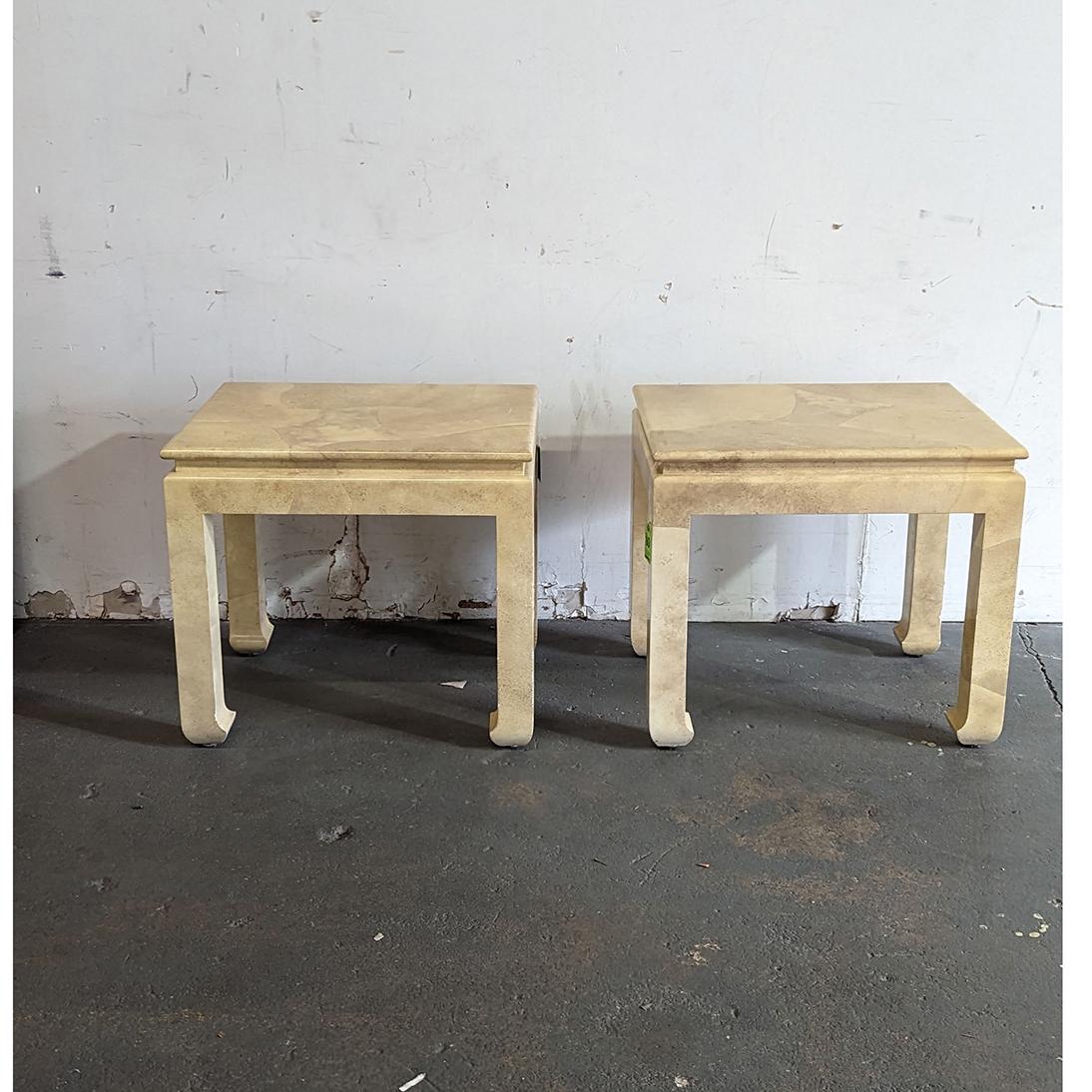 Pair of Karl Springer-Style Tables (1 of 6)