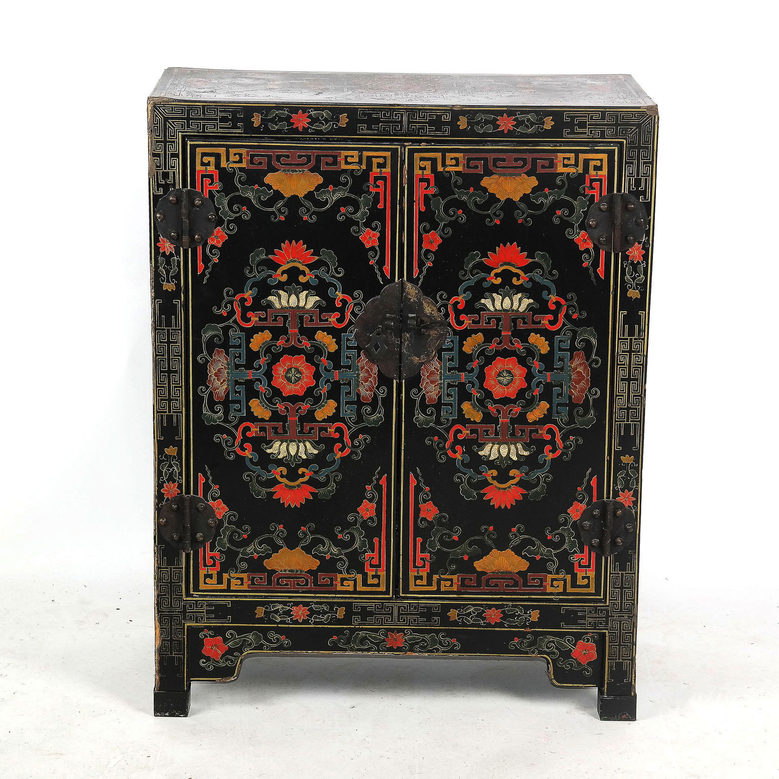 Chinese Lacquer Inlaid 2-Door Cabinet (1 of 14)