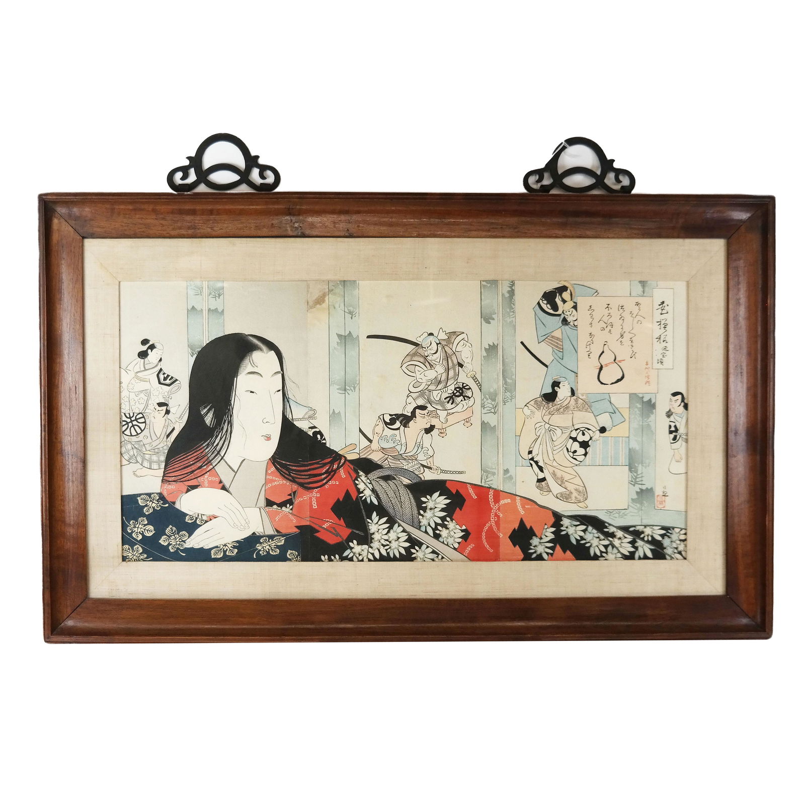 Japanese Print: Reclining Woman (1 of 9)