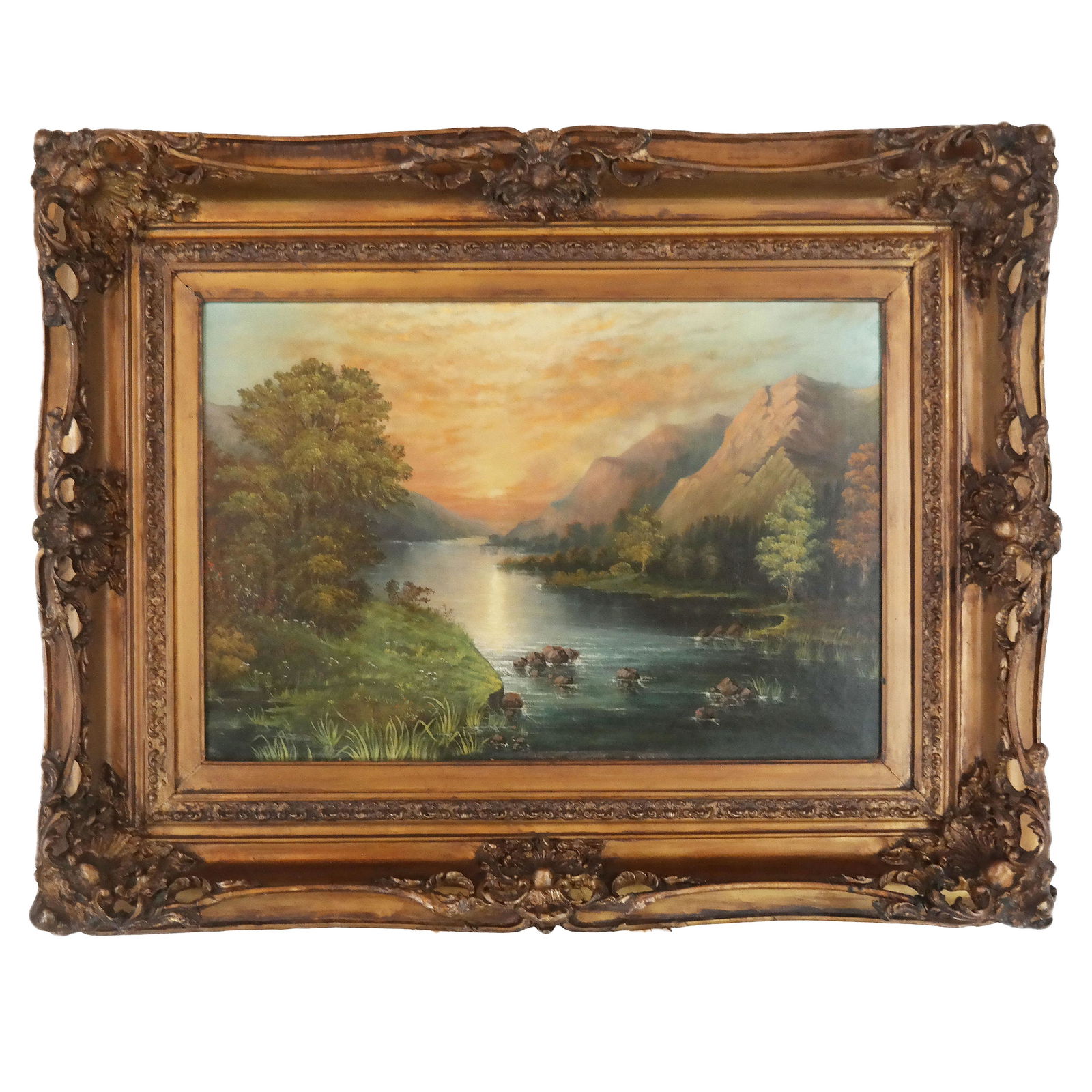 Mountain Lake Landscape - Oil on Panel (1 of 10)