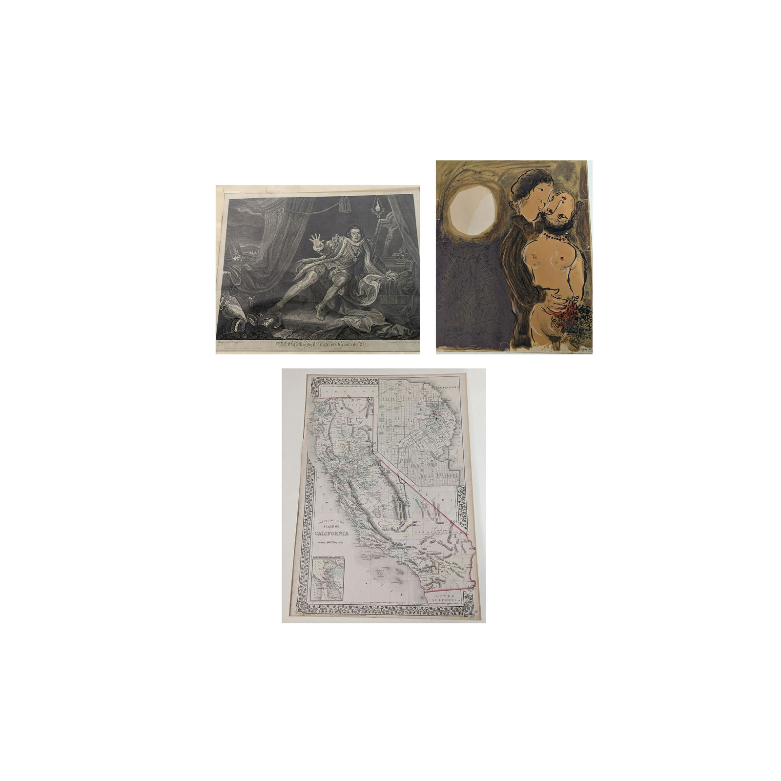 Group of Art: Hogarth, Chagall, Other (1 of 12)