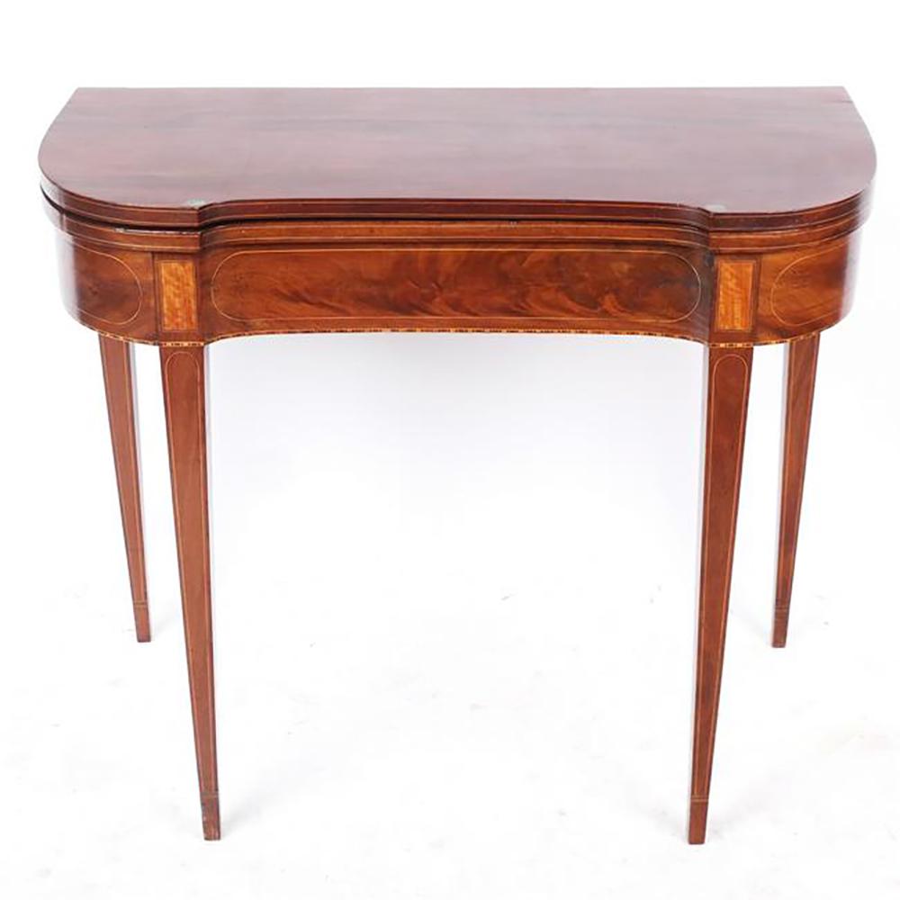 Georgian-Style Inlaid Mahogany Games Table (1 of 7)