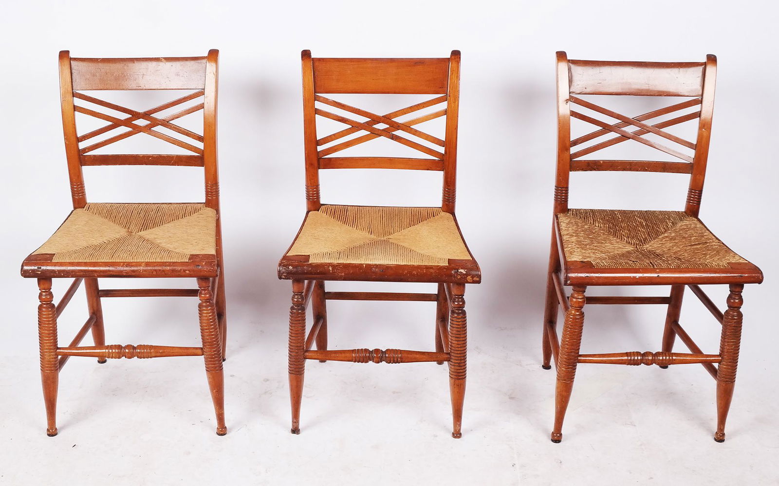 Set of Three Antique American Side Chairs (1 of 6)