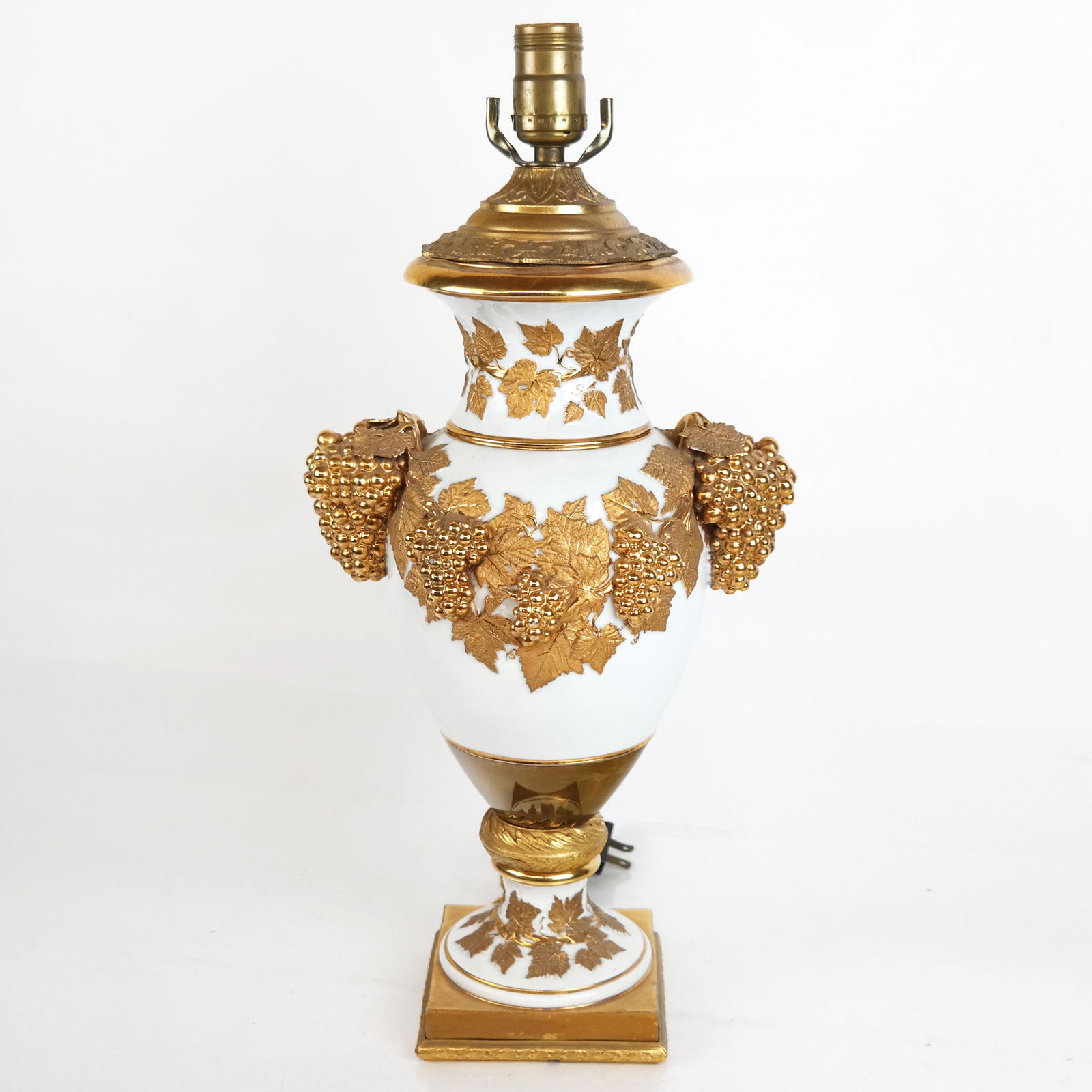 Continental Rococo Porcelain Bronze Mounted Lamp (1 of 10)