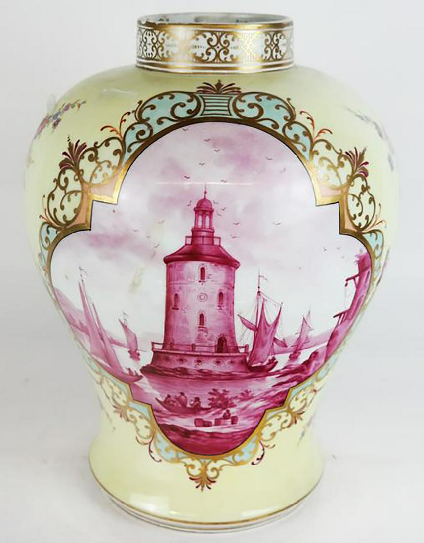 German Porcelain Painted Vase (1 of 7)