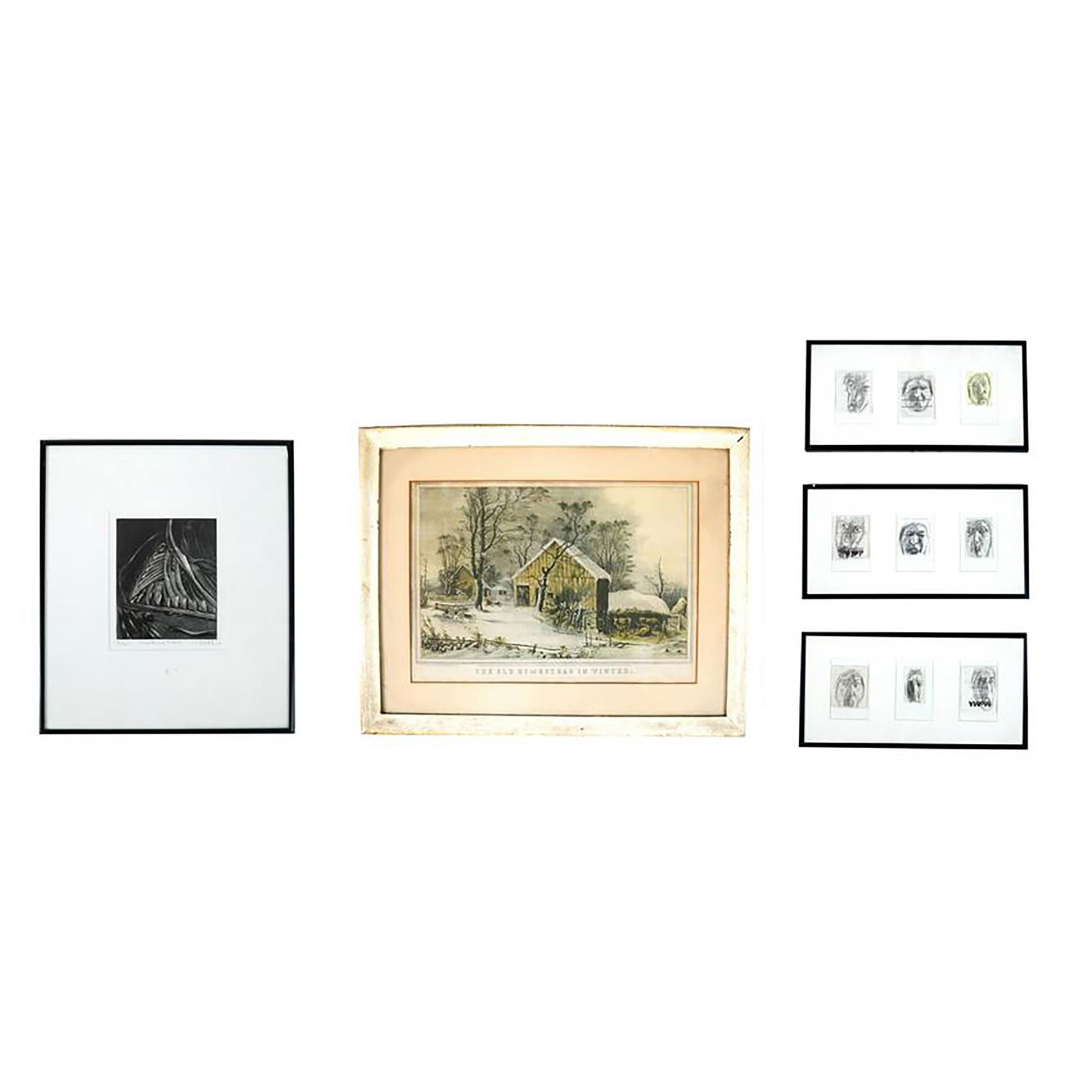 H. ZAAS; Currier & Ives; Triptychs Drawing (1 of 13)